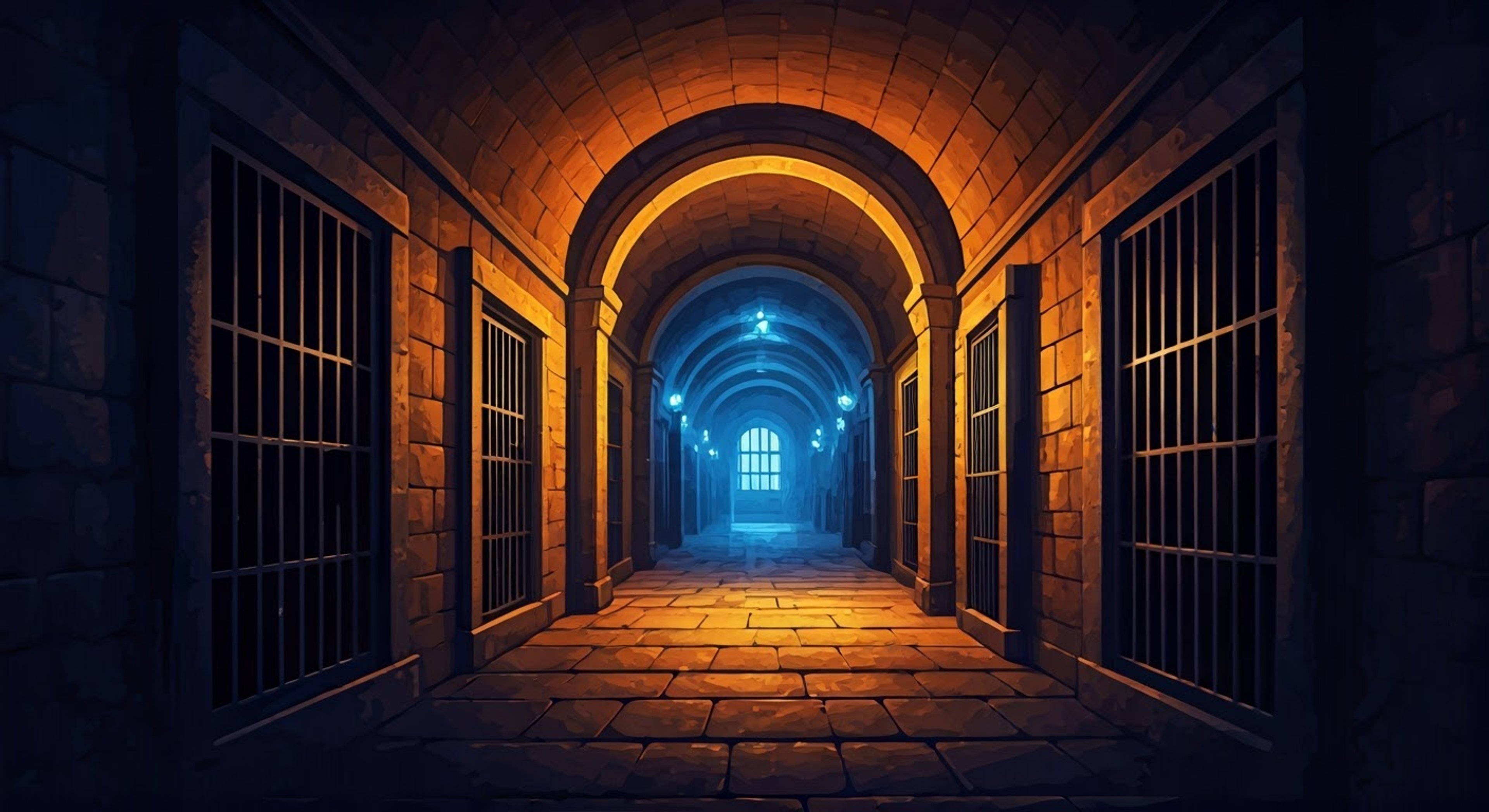 You find yourself imprisoned in a dungeon deep within the Axiom Church, uncertain how you arrived there. A golden-haired knight in shining armor discovers you during her patrol, her blue eyes widening in surprise. Though duty-bound to the Church, something about your presence troubles her deeply.