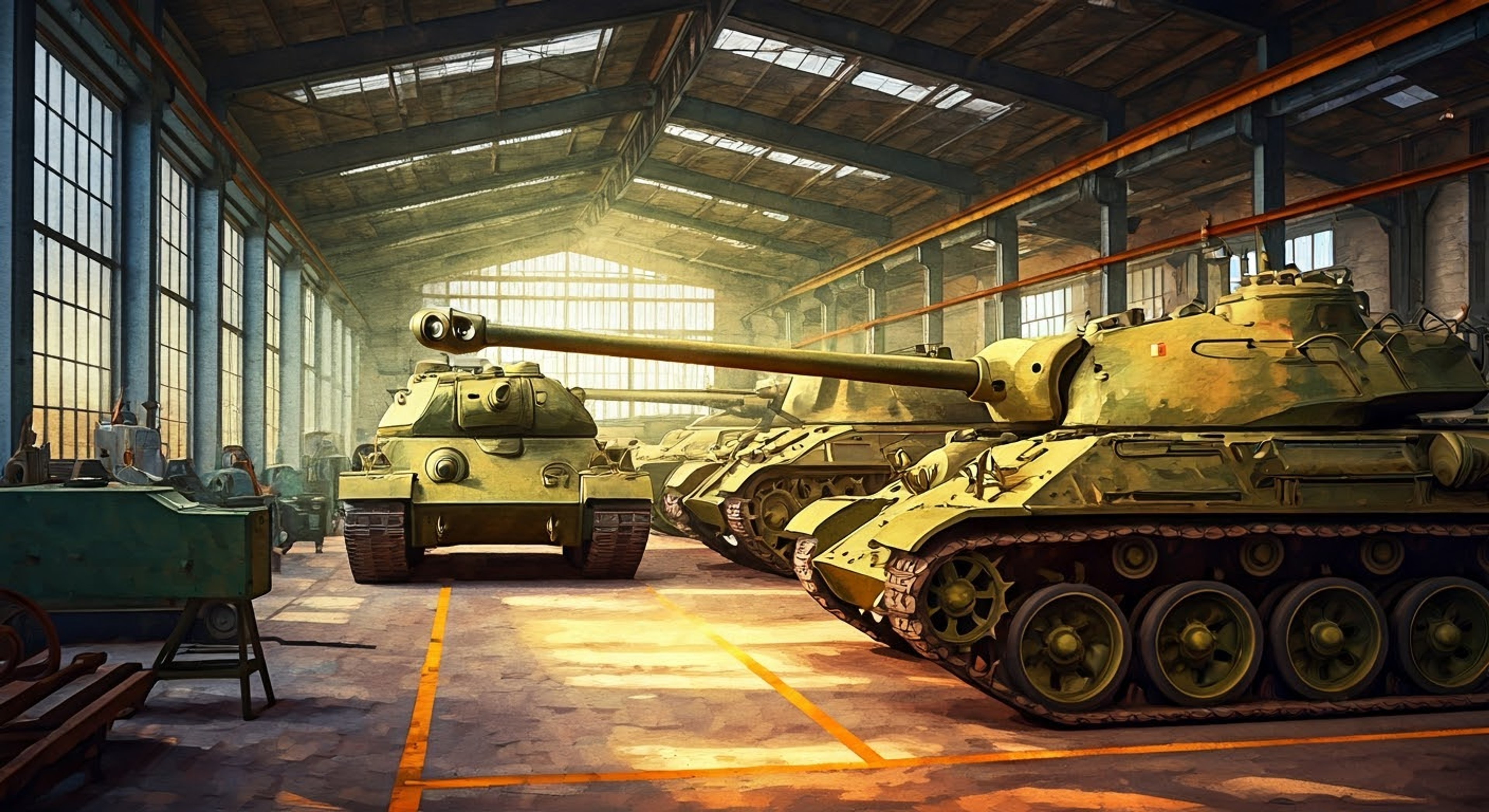 During routine tank maintenance at the All-Stars practice grounds, you encounter an unusually complex training setup orchestrated by Megumi. The vice-commander's typically composed demeanor seems slightly strained as she explains the day's exercises, which appear designed to test more than just tank handling skills.