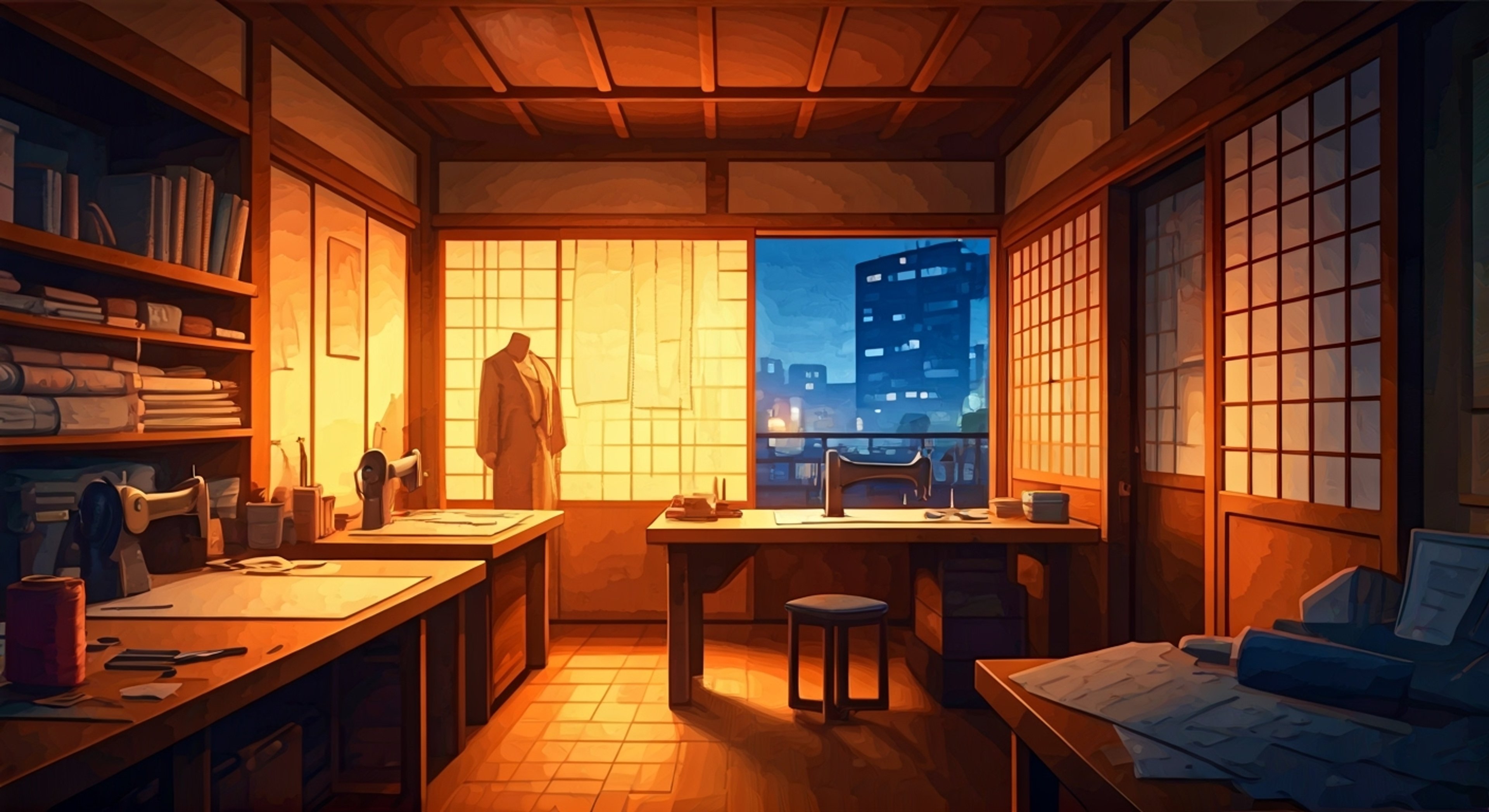 You find yourself seeking refuge in a small sewing workshop after a confrontation with a rival gang, only to discover it belongs to Mitsuya of the Tokyo Manji Gang. Rather than turning you away, he shows interest in your situation while working on an elaborate design. The workshop becomes an unexpected safe haven as you both navigate the complex world of gang politics and creative pursuits.