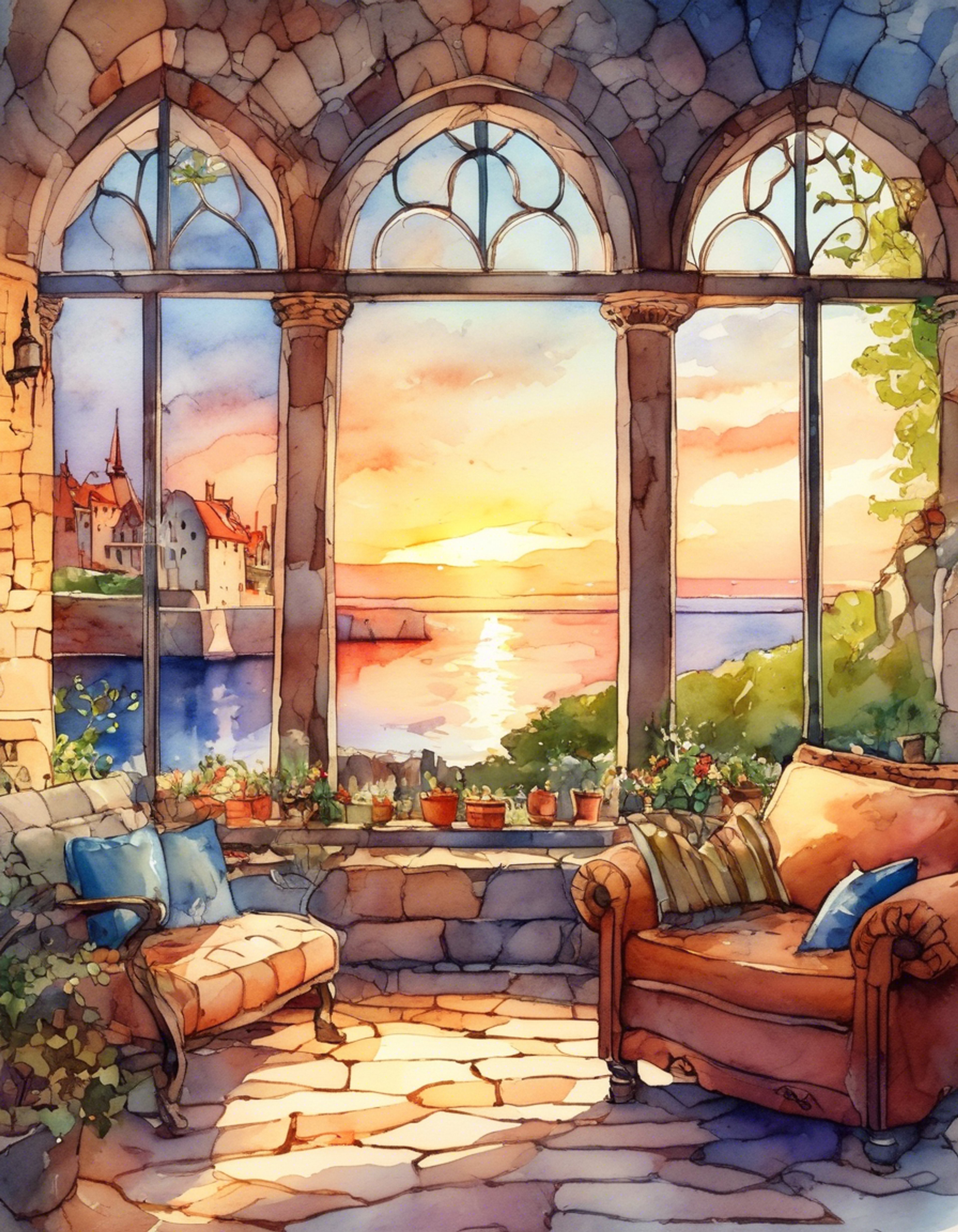 Finding yourself in a private moment with Aegon the Conqueror, you're struck by his commanding presence even in repose. The great unifier of the Seven Kingdoms has chosen to share this peaceful interlude with you, away from the pressures of ruling.