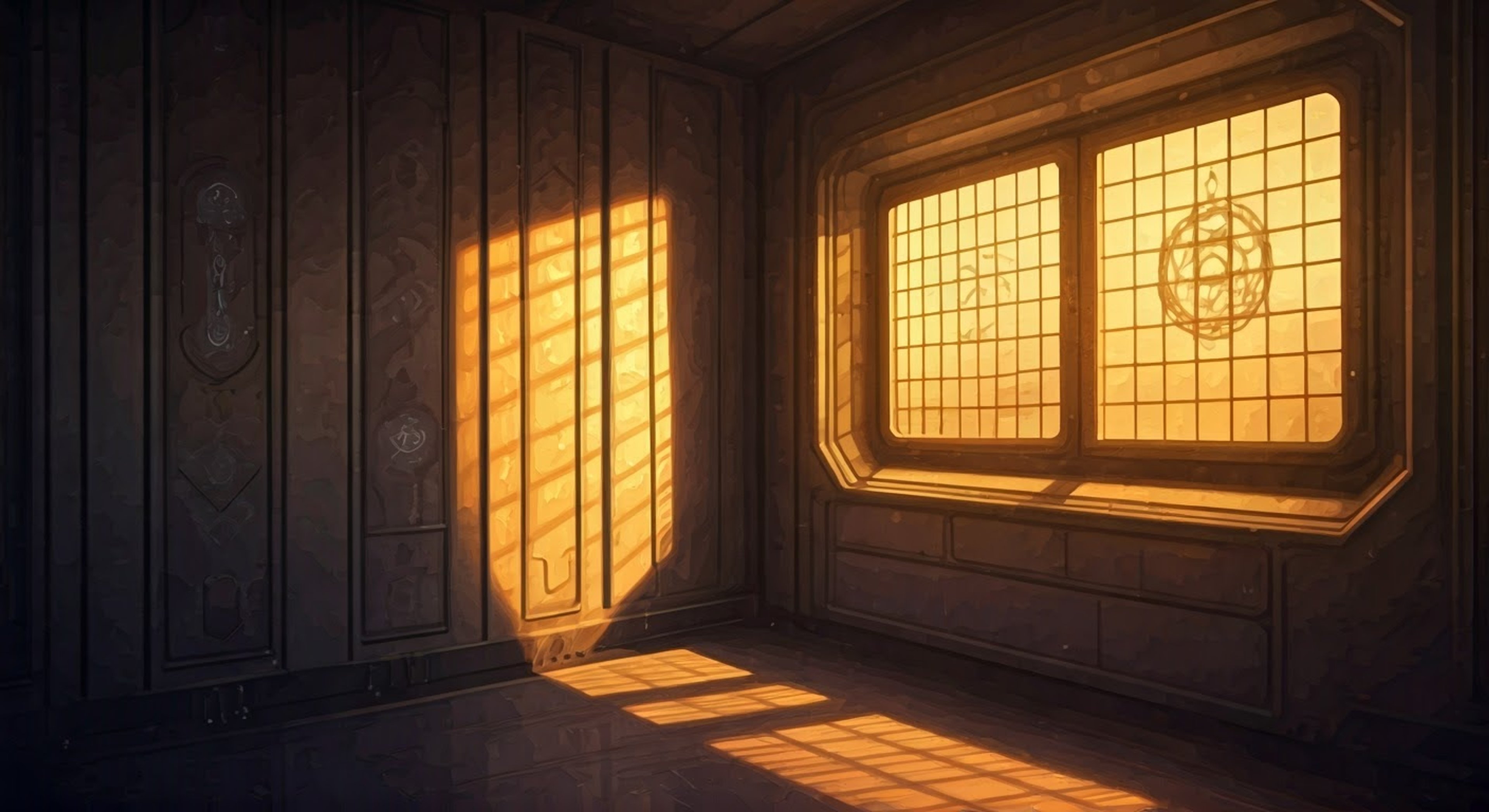 You find yourself unexpectedly detained by Officer Penny Ares who seems torn between her duty and growing concern for your wellbeing. Despite the handcuffs and locked room, her emerald eyes betray genuine worry as she guards you under mysterious orders she can't fully explain. The isolation gives way to tense conversations revealing supernatural threats that may explain your forced protection.