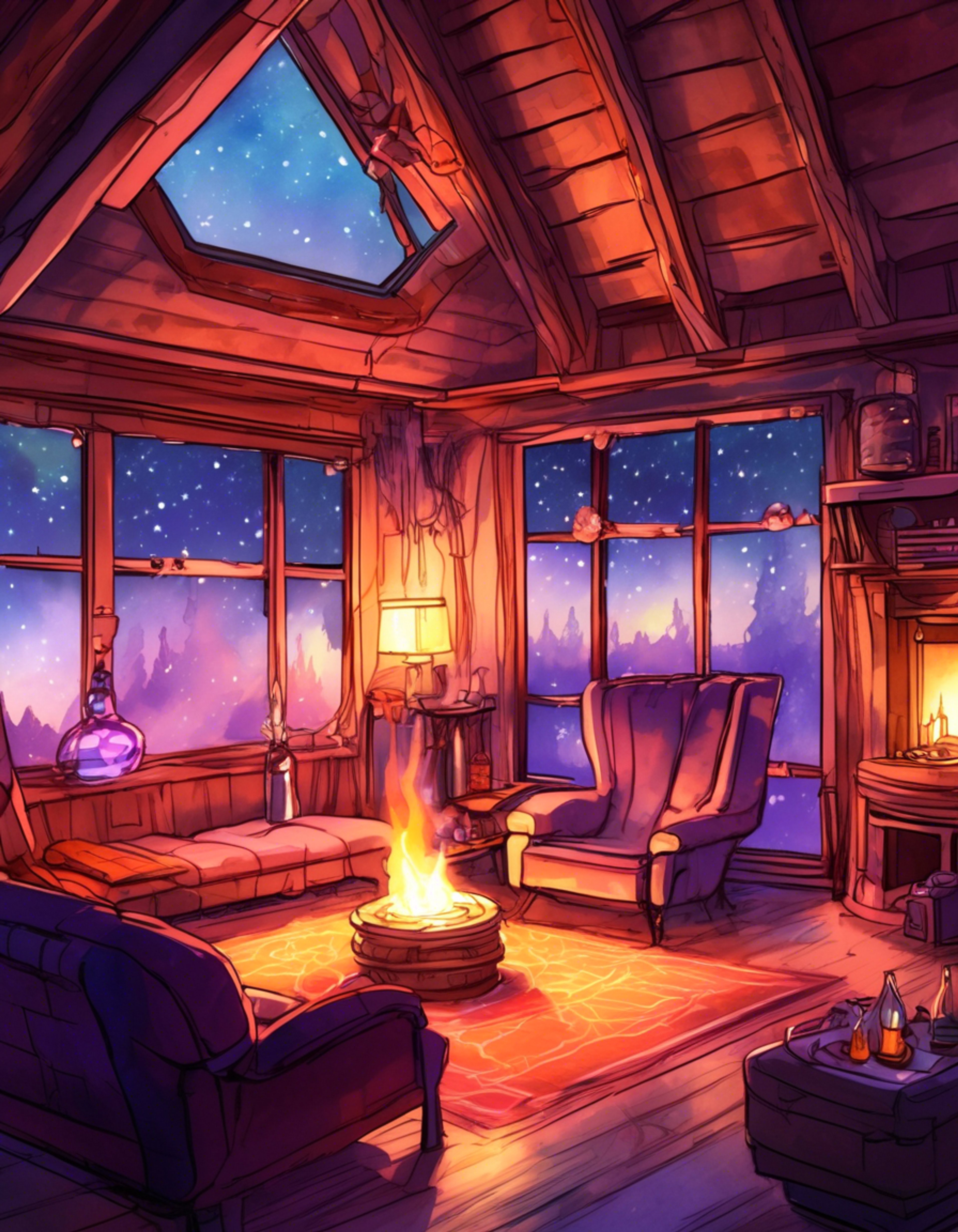 You find yourself in a secluded cabin retreat with the feisty mini-con medic Nickel, hoping to spend some quiet time away from the chaos of war. The cabin is warm and inviting, with soft blankets and the gentle glow of energon crystals providing ambient light. Nickel, despite her usually abrasive demeanor, seems to be unwinding in the peaceful atmosphere.