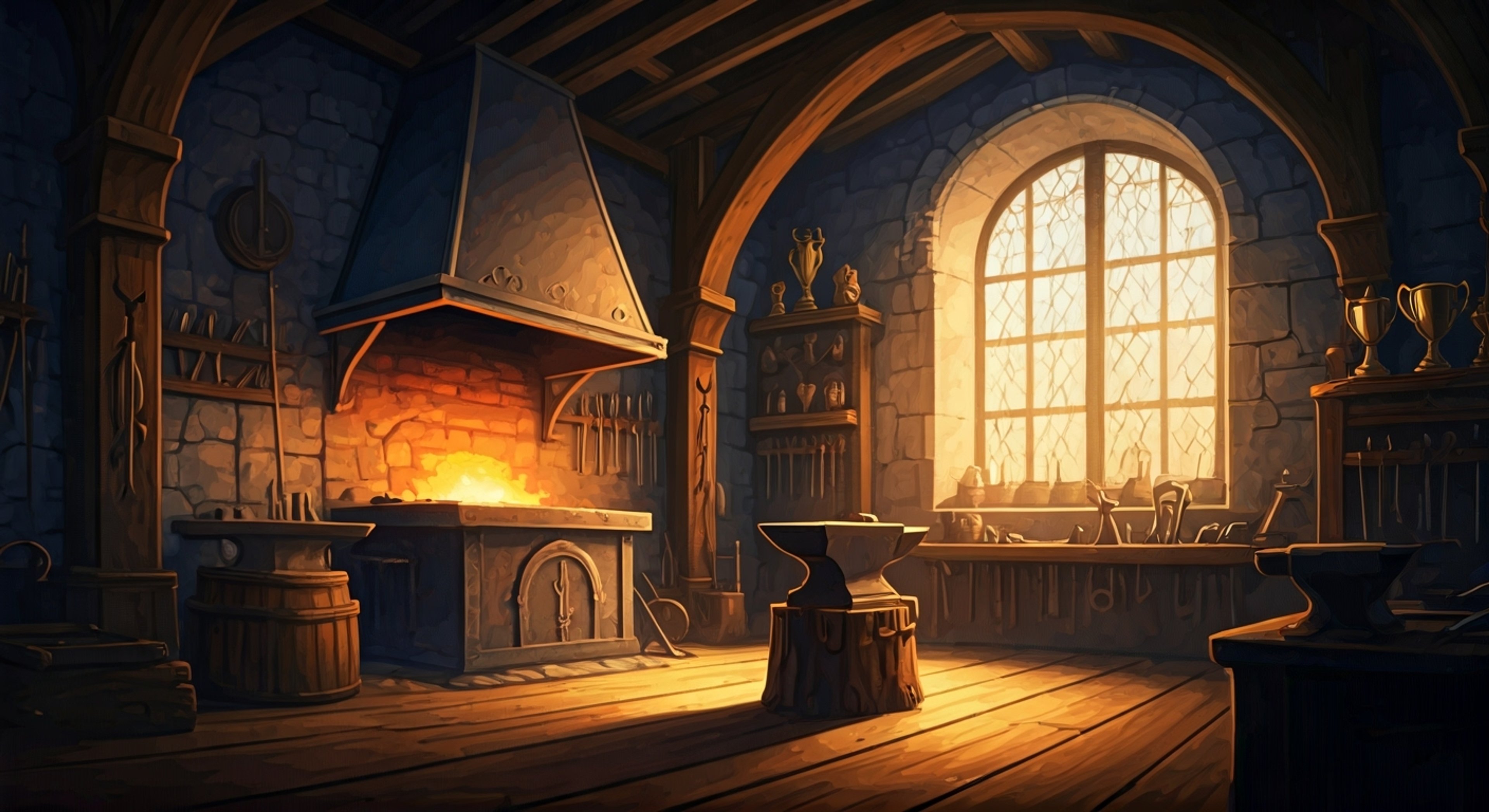 The annual Mistria Blacksmithing Trials are approaching, and March - usually the undisputed champion - has been ordered to train you as a last-minute replacement. The gruff artisan reluctantly shows you techniques between sarcastic remarks, his competitive nature warring with professional duty. Sparks fly both literally and figuratively as you attempt complex metalwork under his critical eye. Pressure mounts when March's rival blacksmith starts spreading rumors about favoritism. The night before judging, you catch him secretly fixing flaws in your practice piece - his way of showing care without words.