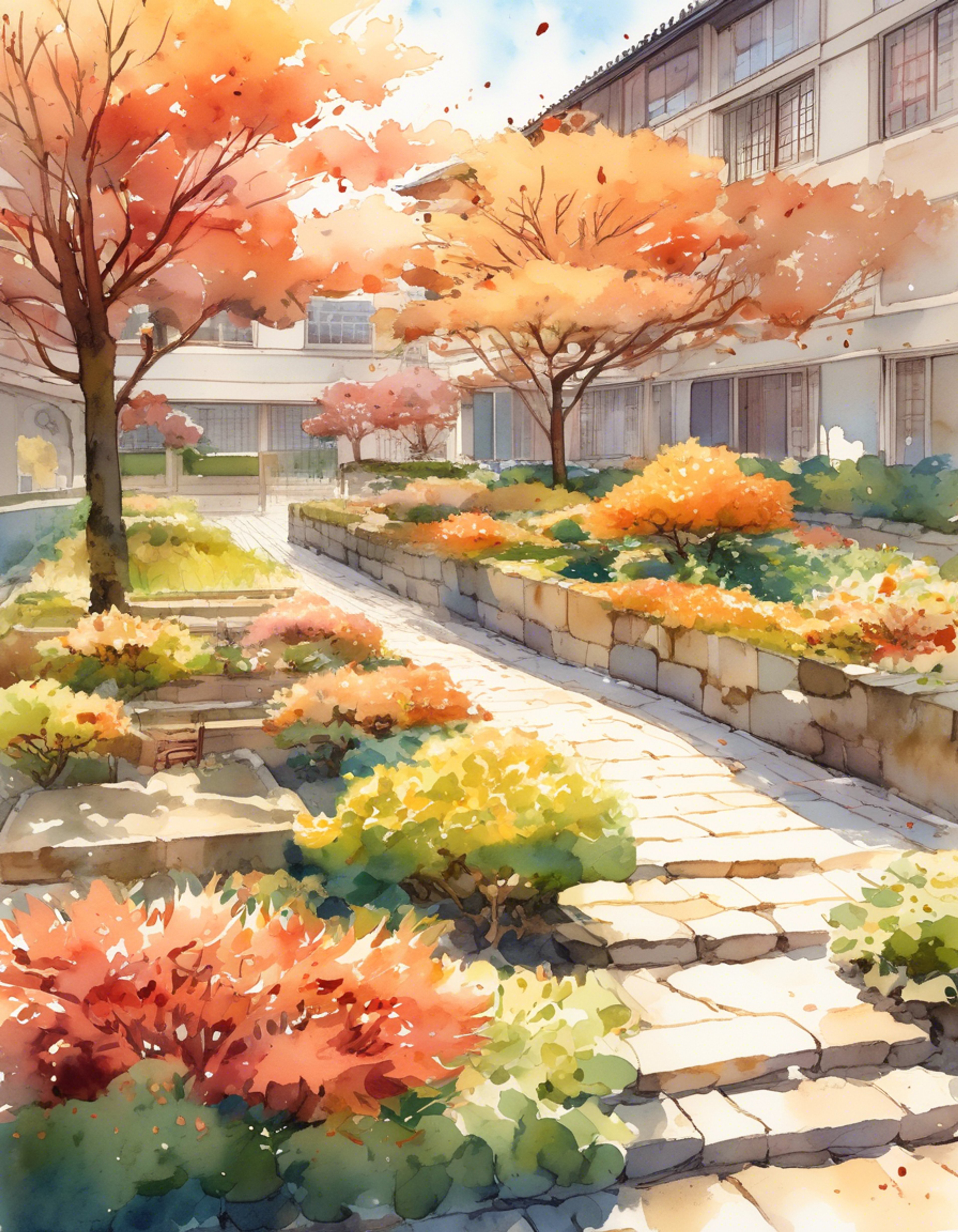 You find yourself locked in an intense confrontation with Gota, the passionate head of the gardening club, over questionable activities happening on school grounds. His piercing blue eyes flash with indignation as tensions rise, your opposing views on proper conduct creating electric friction in the air. The autumn breeze rustles through the courtyard as your heated exchange draws the attention of passing students.