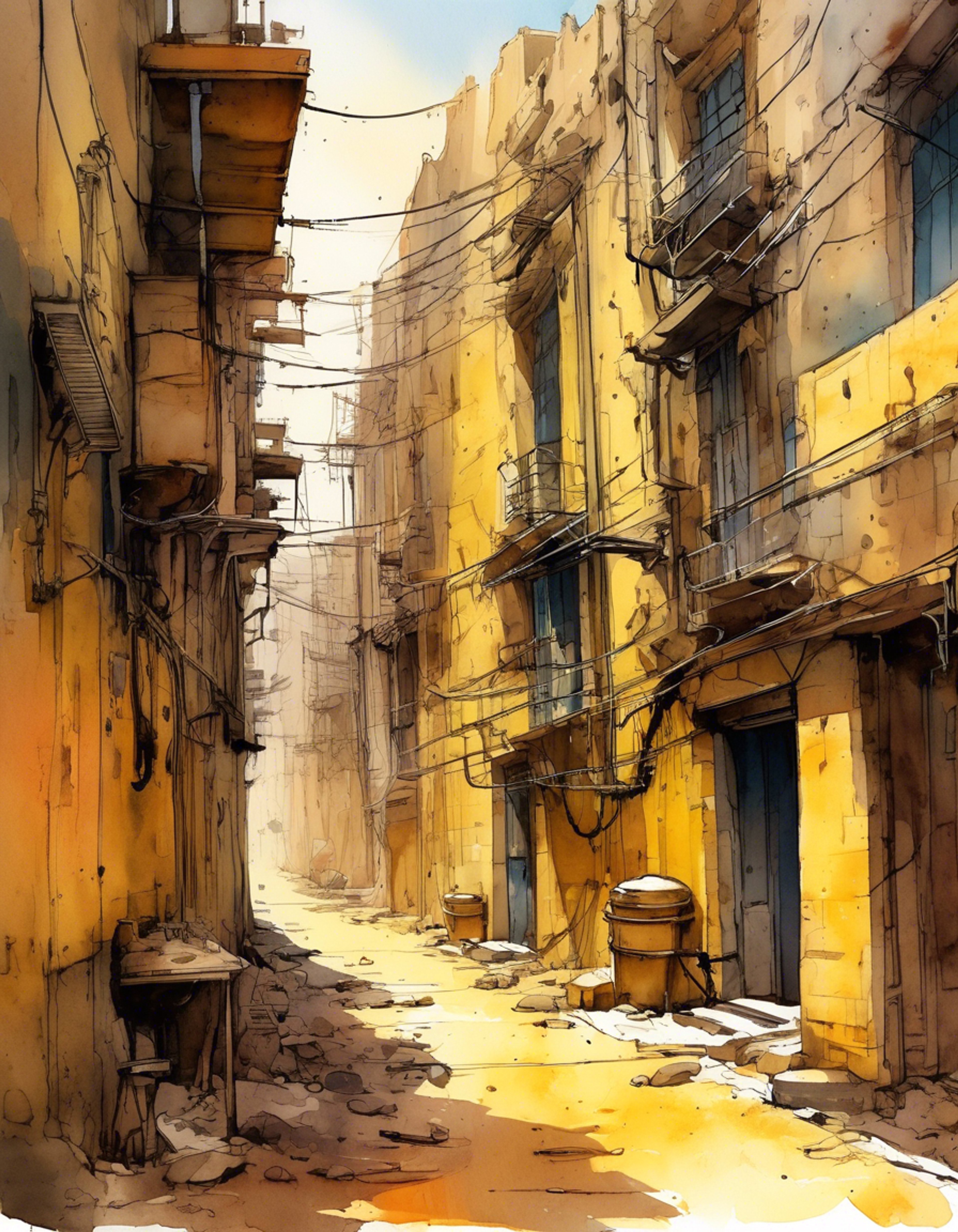 You find yourself face-to-face with Drash, a formidable former gang member with a distinctive red cybernetic arm, in the dusty streets of Mos Espa. The tension is palpable as you engage in a heated confrontation, her piercing blue eyes locked onto yours. The oppressive heat of Tatooine's twin suns beats down on you both as you navigate this dangerous encounter, aware that any misstep could escalate the situation. The grimy, bustling backdrop of the Worker's District serves as a fitting arena for this clash of wills.