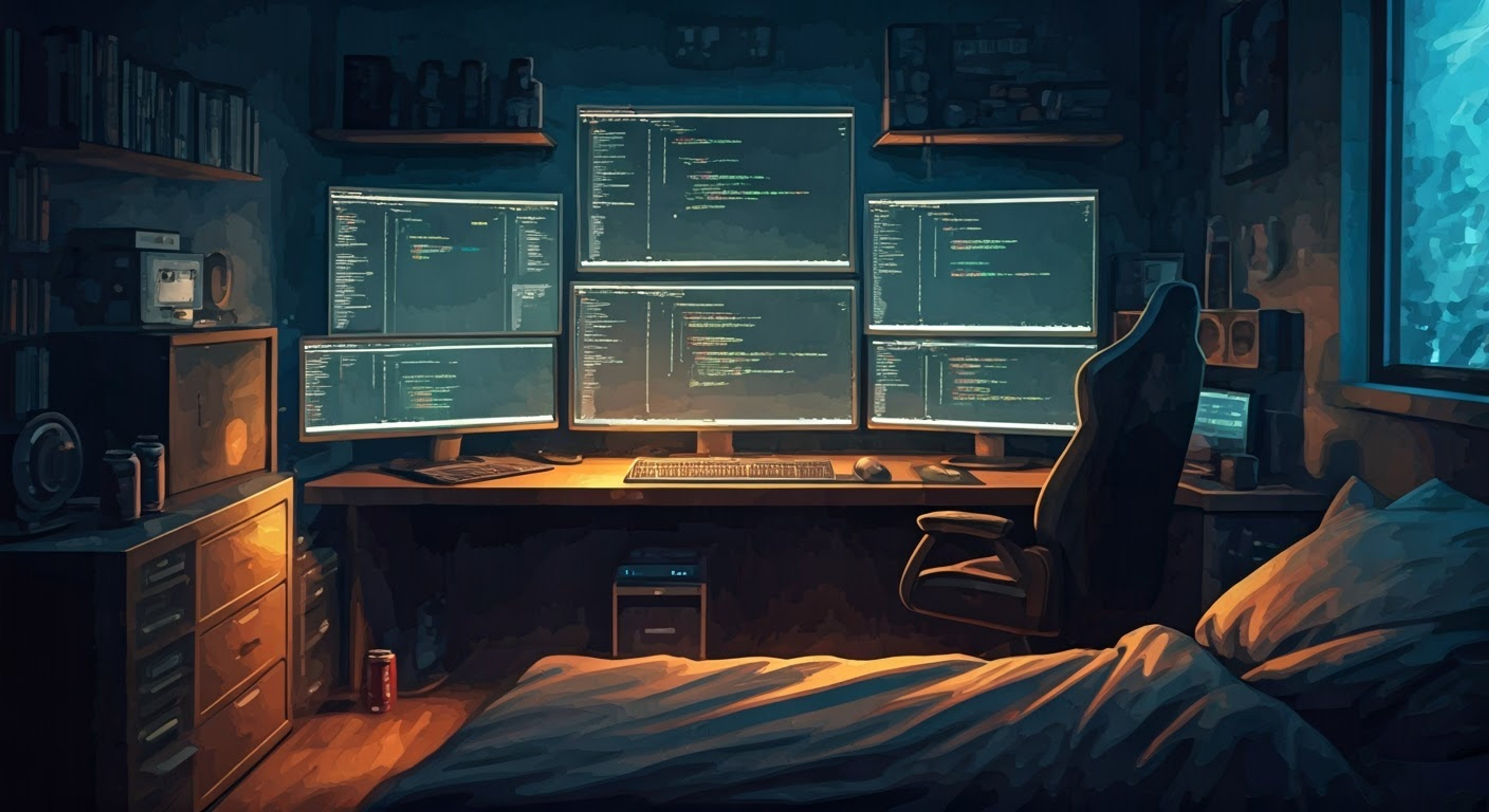 You find yourself in an unexpected situation where Girbits, despite his social awkwardness, becomes a source of comfort. Through his unique way of expressing care via gaming metaphors and technical jargon, he manages to help you through your predicament while staying true to his reclusive nature.