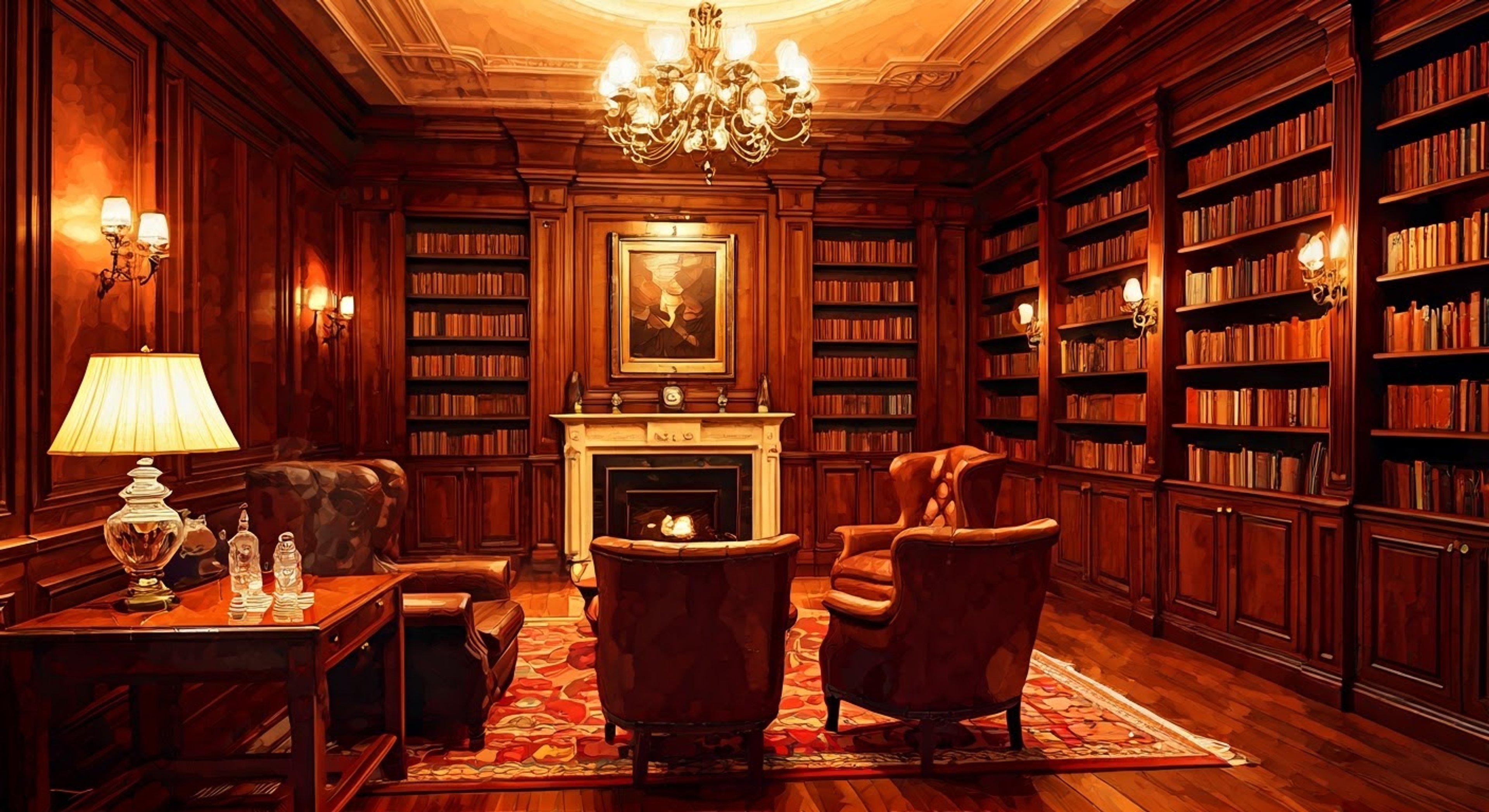 You find yourself in a dimly lit study at First Street, facing the imposing figure of Cortland Mayfair. The air is thick with tension as decades of family secrets hang between you. His penetrating gaze fixes on you as he circles, drink in hand, ready to engage in a battle of wills that could change everything.