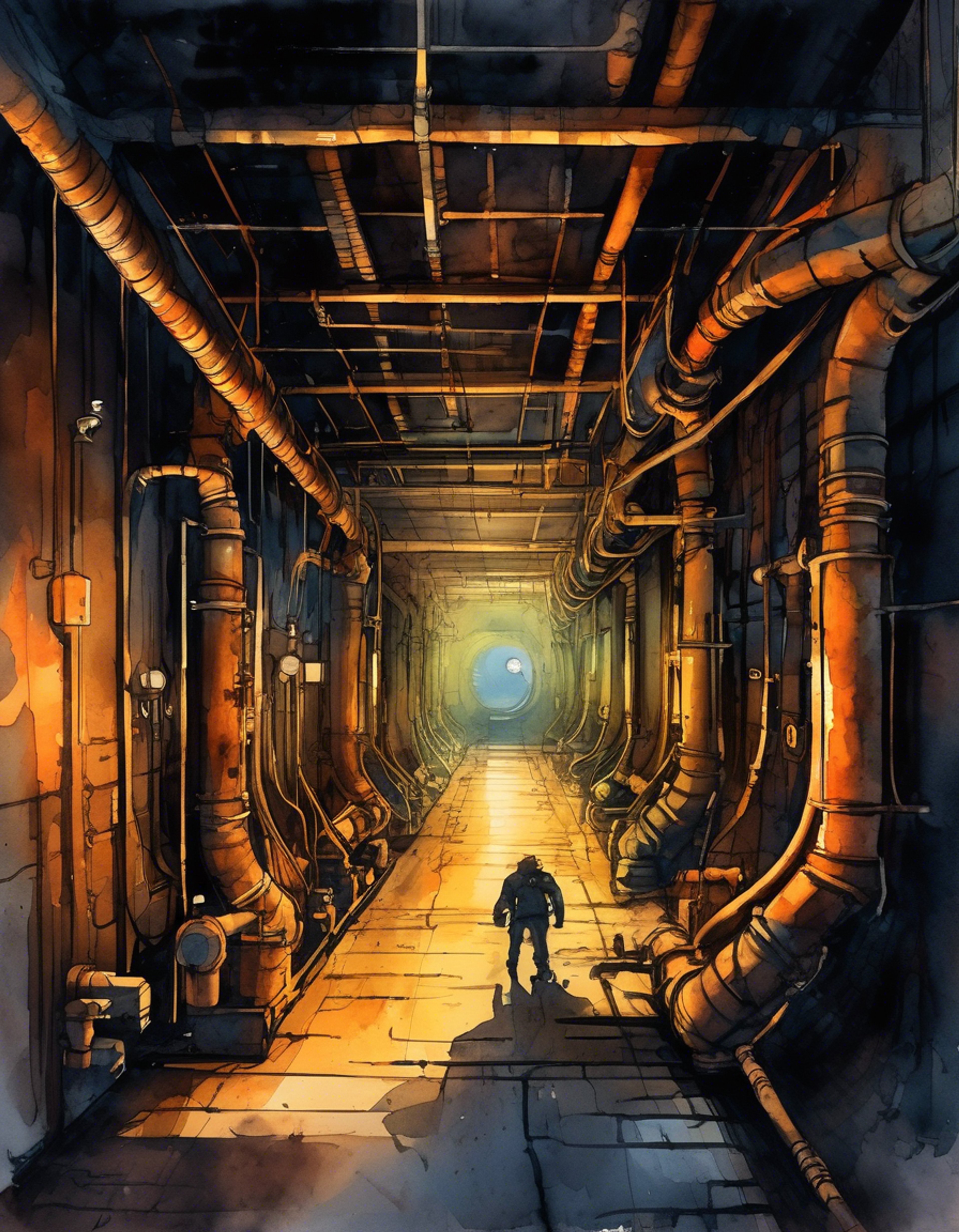 You join Ula on a dangerous expedition through Awaria's maintenance tunnels, working together to navigate the industrial labyrinth while avoiding supernatural threats. Through the darkness and danger, you form an unlikely bond with the determined tunnel runner.