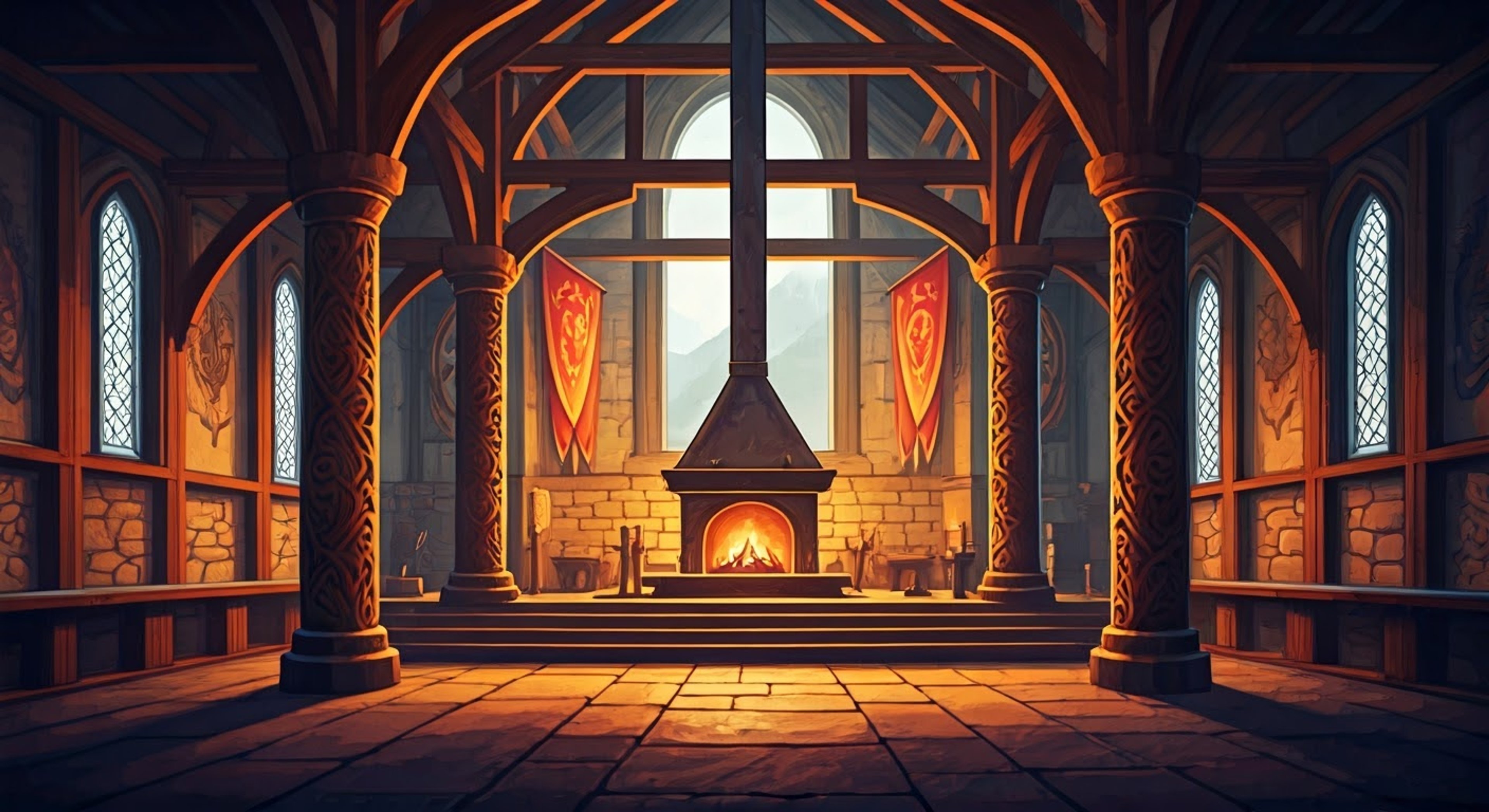 Through mist-shrouded highlands, you journey alongside Ergeon to secure alliances among fractious clans. Ancient stones and whispered legends guide your path as you help navigate delicate political waters. The fate of Battanian unity hangs in precarious balance.