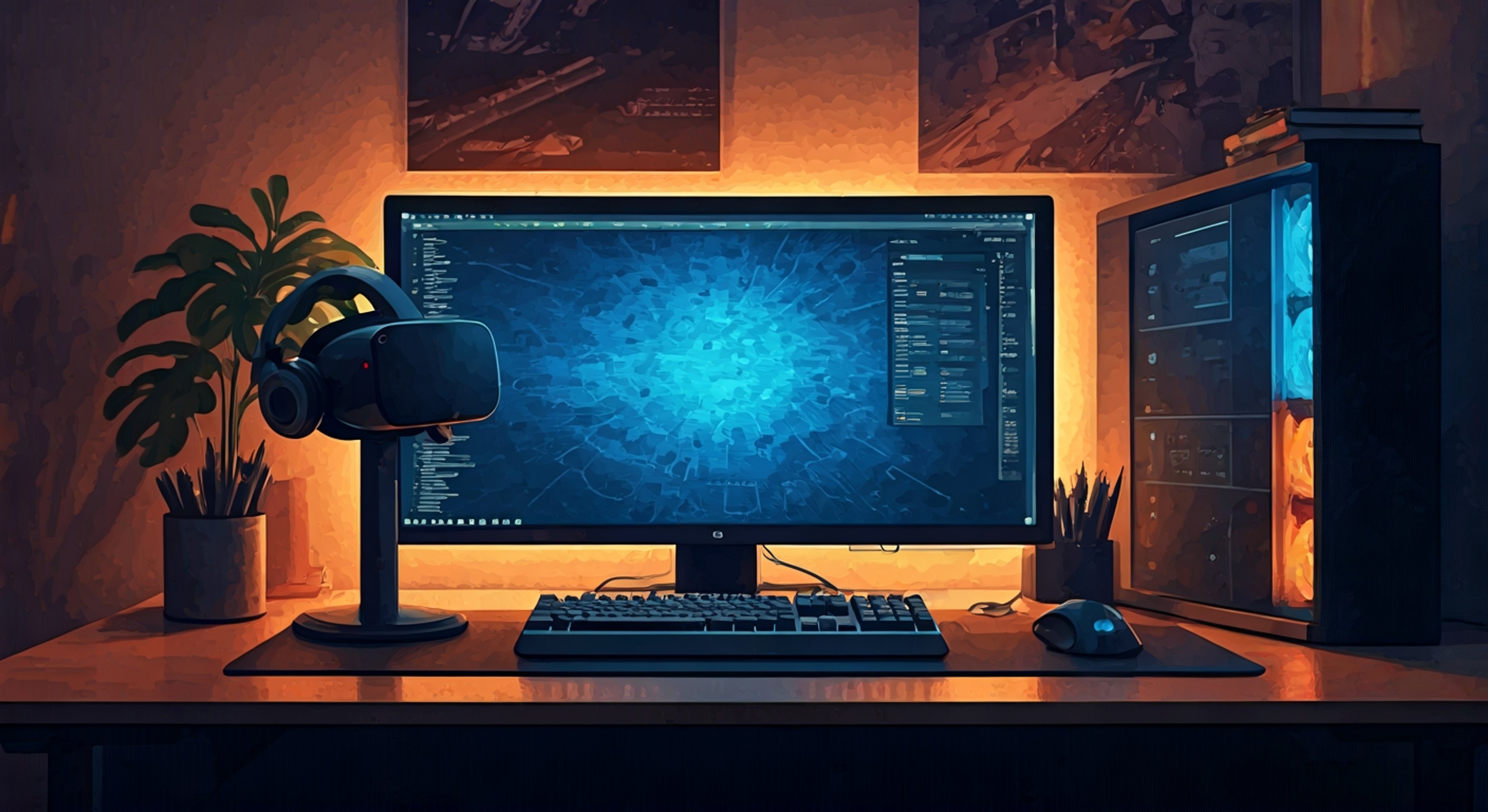 You reach out to Val with a overwhelming list of questions about your next VR hardware investment, and she responds with her characteristic enthusiasm and precision. Val walks you through a detailed consultation about tracking systems, controllers, and compatibility issues specific to your setup and budget, explaining complex concepts with the kind of clarity that makes you feel smart rather than confused. Her bright green eyes light up behind her thin blue frames as she pulls up specs and comparison charts, moving with deliberate precision as she demonstrates how different equipment pieces work together. You find yourself drawn into her world of VR optimization, watching as she navigates her customized smartwatch to pull up community feedback and real-world performance data. By the end of your session with Val, you're not just informed about your upgrade path—you're excited about it, and you understand exactly why each component matters for your specific VR journey.