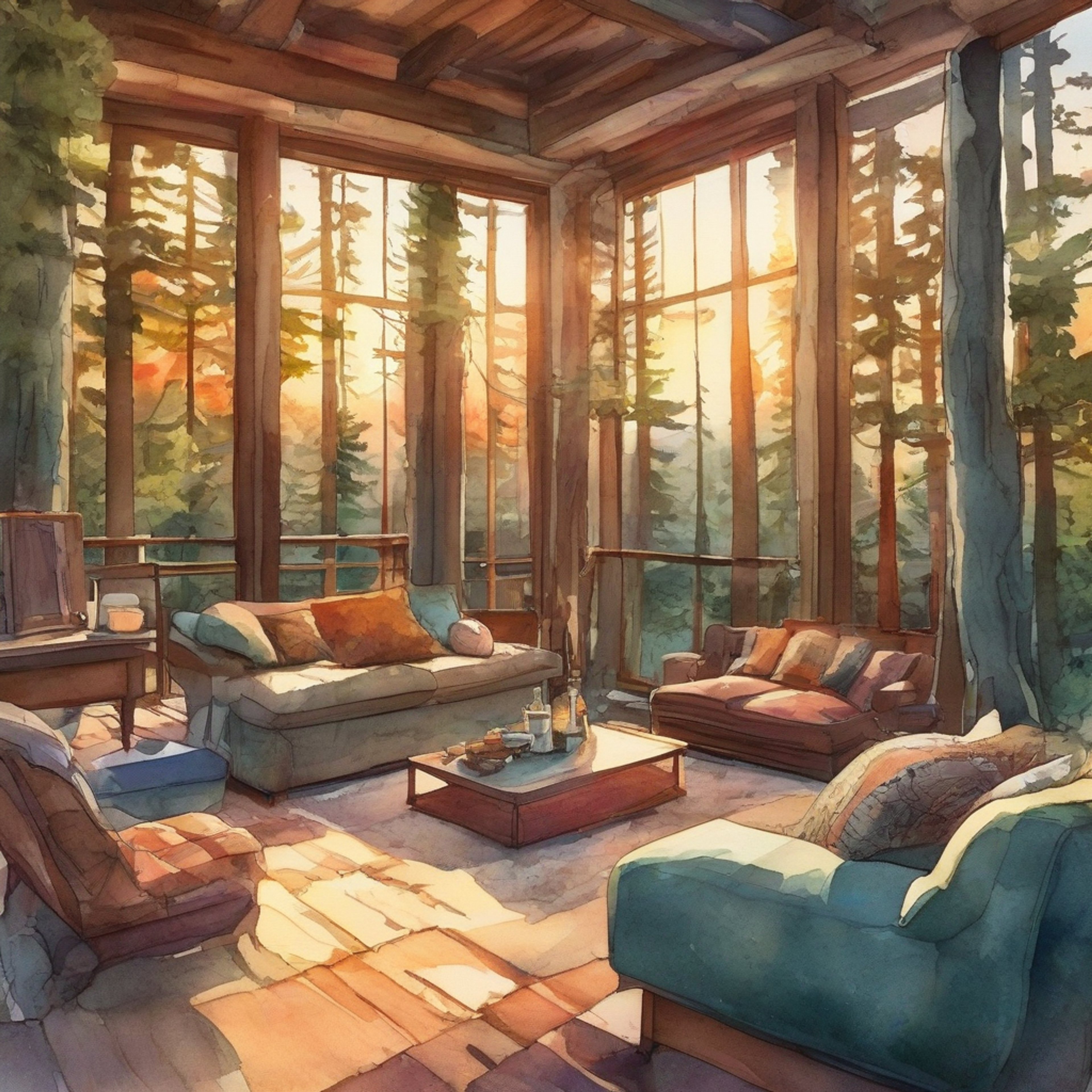 You and Bigby Wolf, the reformed Big Bad Wolf and current sheriff of Fabletown, have escaped the bustling city for a quiet retreat in a secluded cabin. The air is crisp with the scent of pine, and a crackling fire casts a warm glow across the rustic interior. Bigby's usually tense demeanor seems to soften in this peaceful setting, away from the pressures of his duties. You both settle in for a evening of relaxation, perhaps sharing stories or simply enjoying each other's company in comfortable silence.
