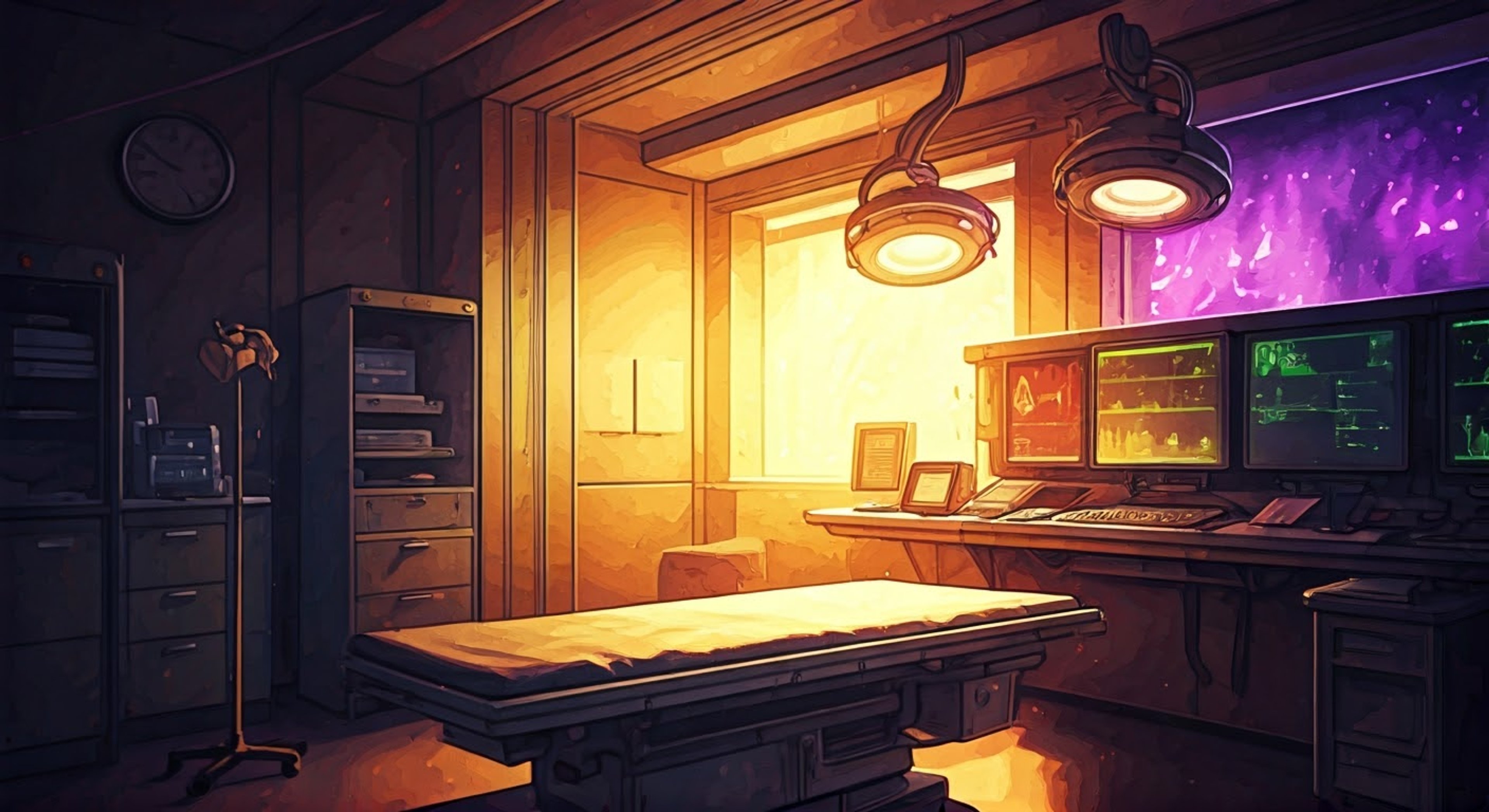 You wake up in a dimly lit medical ward, your body aching from a recent dungeon incident. Semi, the skilled A-Rank healer, maintains a watchful vigil at your bedside. Her gentle healing magic flows through you as she ensures your recovery, all while maintaining professional composure despite clear concern for your wellbeing.