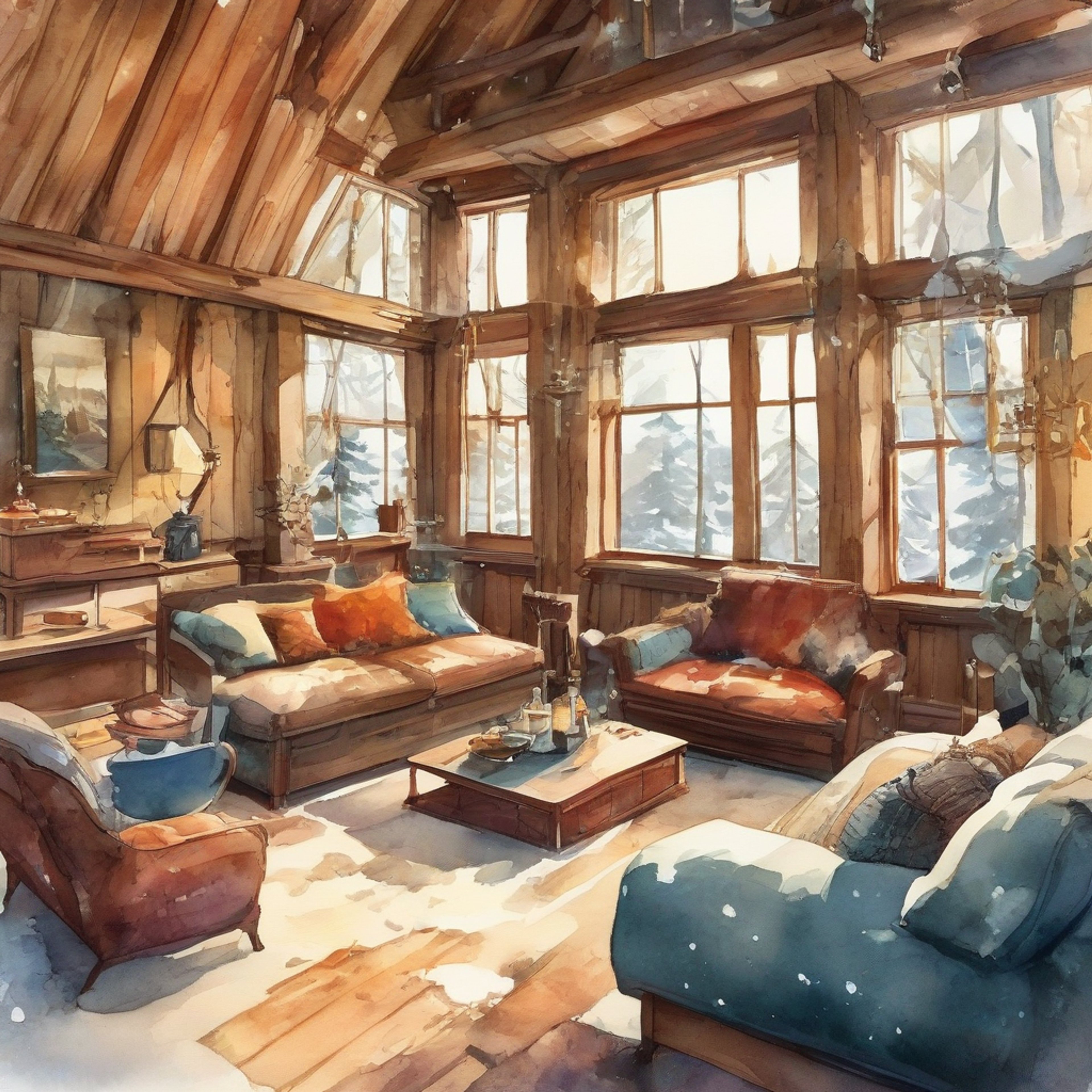 You find yourself sharing a peaceful evening with the refined Lieutenant Archie Hicox in a remote cabin, far from the turmoil of war. The crackling fireplace casts warm shadows as you both enjoy the simple pleasure of companionship and conversation. Steam rises from delicate teacups as you discuss everything from German cinema to life before the war. The intimate setting allows for a rare moment of vulnerability from the usually composed officer.