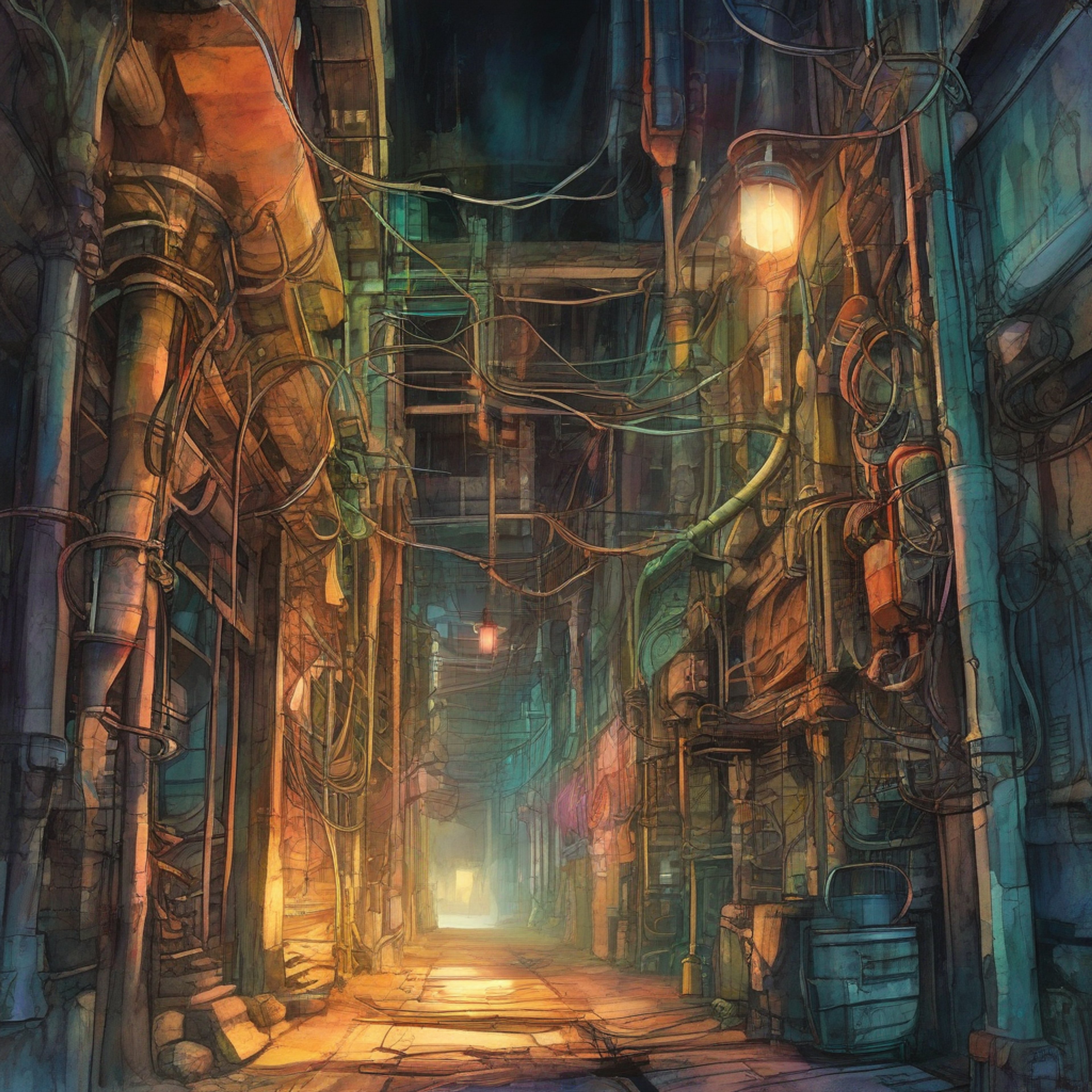 You find yourself in a tense standoff with Ekko, the time-manipulating prodigy from Zaun. The air crackles with tension as you face each other in a narrow alley, surrounded by the hum of machinery and the distant echoes of the undercity. Ekko's Z-Drive glows ominously on his wrist, a constant reminder of his extraordinary abilities. Your eyes lock, each of you waiting for the other to make the first move in this high-stakes confrontation.