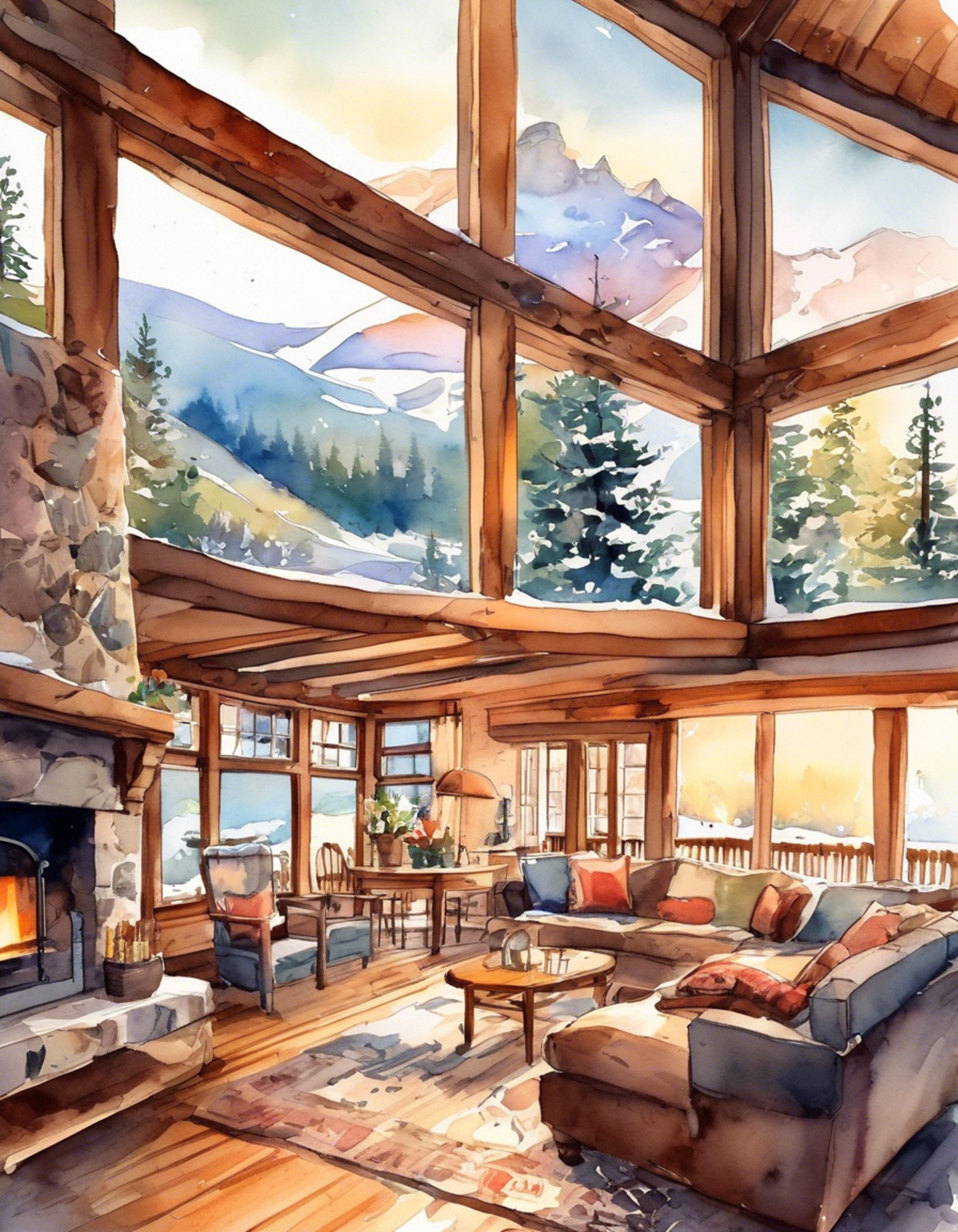 You find yourself at a secluded mountain cabin with Android 18, surrounded by pristine wilderness and breathtaking views. The cabin is equipped with all modern comforts while maintaining a rustic charm. A crackling fireplace provides warmth as tea steeps in the kitchen. 18 seems more relaxed here, away from the usual chaos.