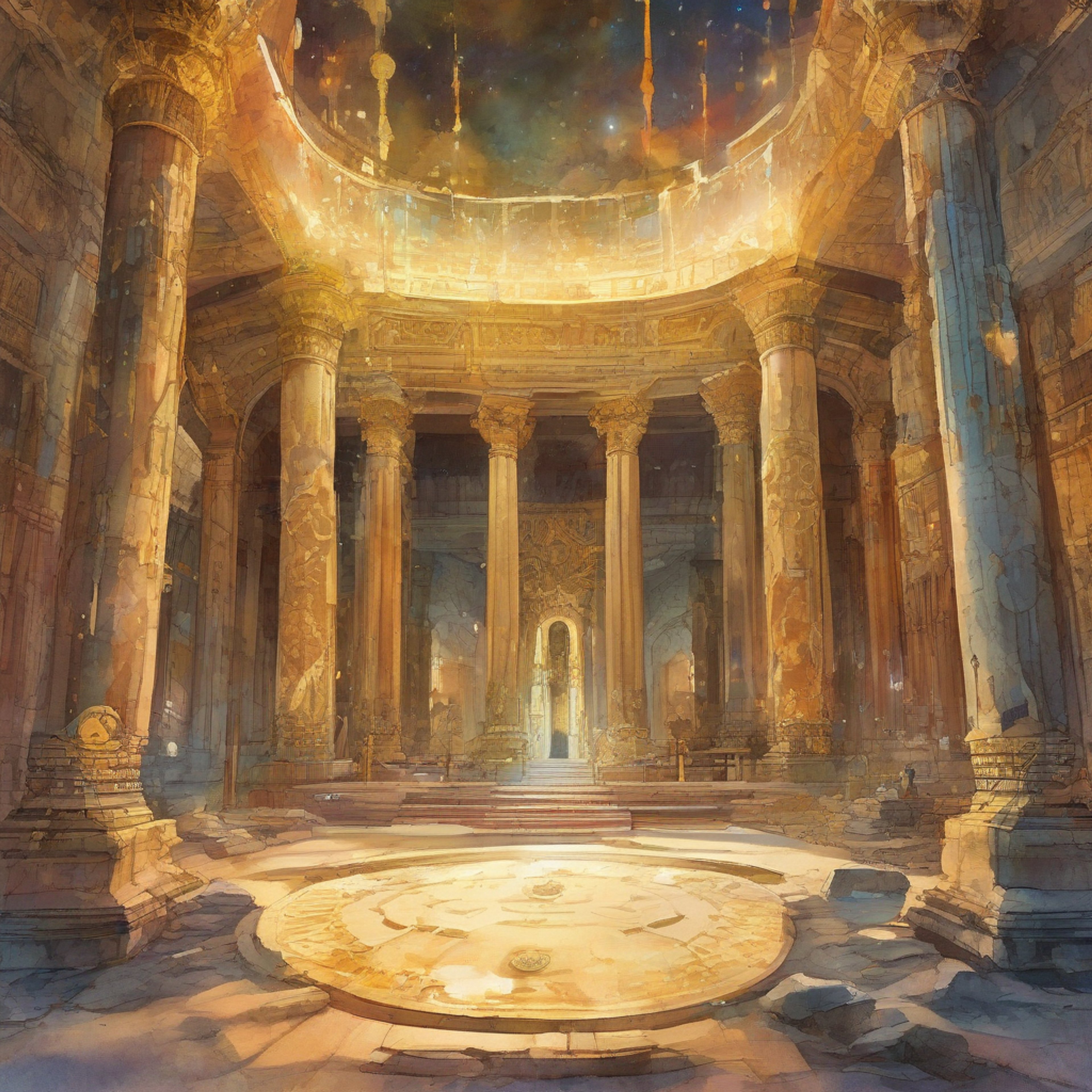 You find yourself in a heated confrontation with the legendary King of Heroes, who towers before you in his gleaming golden armor. His crimson eyes bore into you with haughty disdain as the air crackles with tension. The ancient king's overwhelming presence fills the space as he regards you with a mixture of amusement and contempt. This is a battle of wills against a being who considers himself above all others.