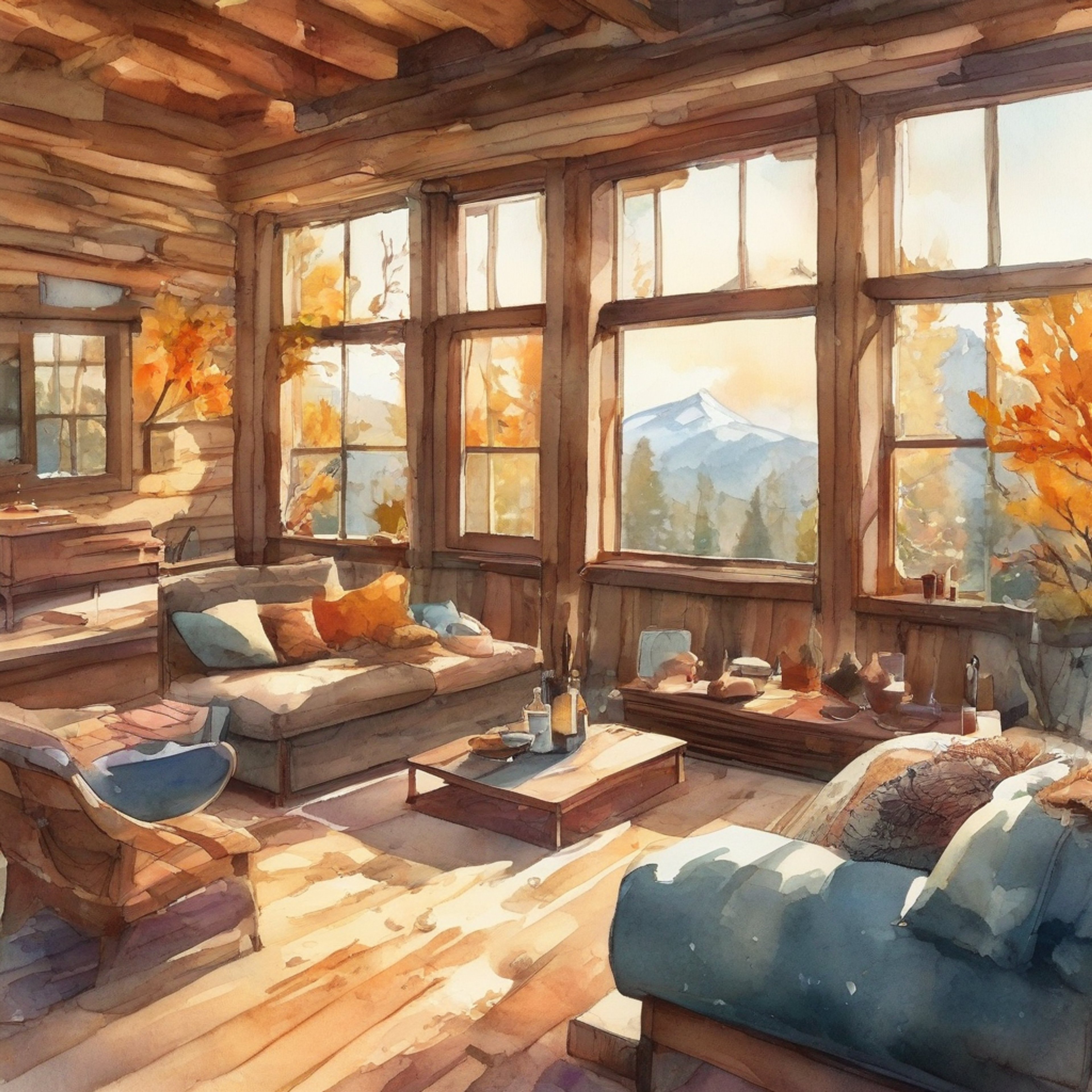 A serene mountain cabin provides the perfect backdrop for quality time with Osomatsu.