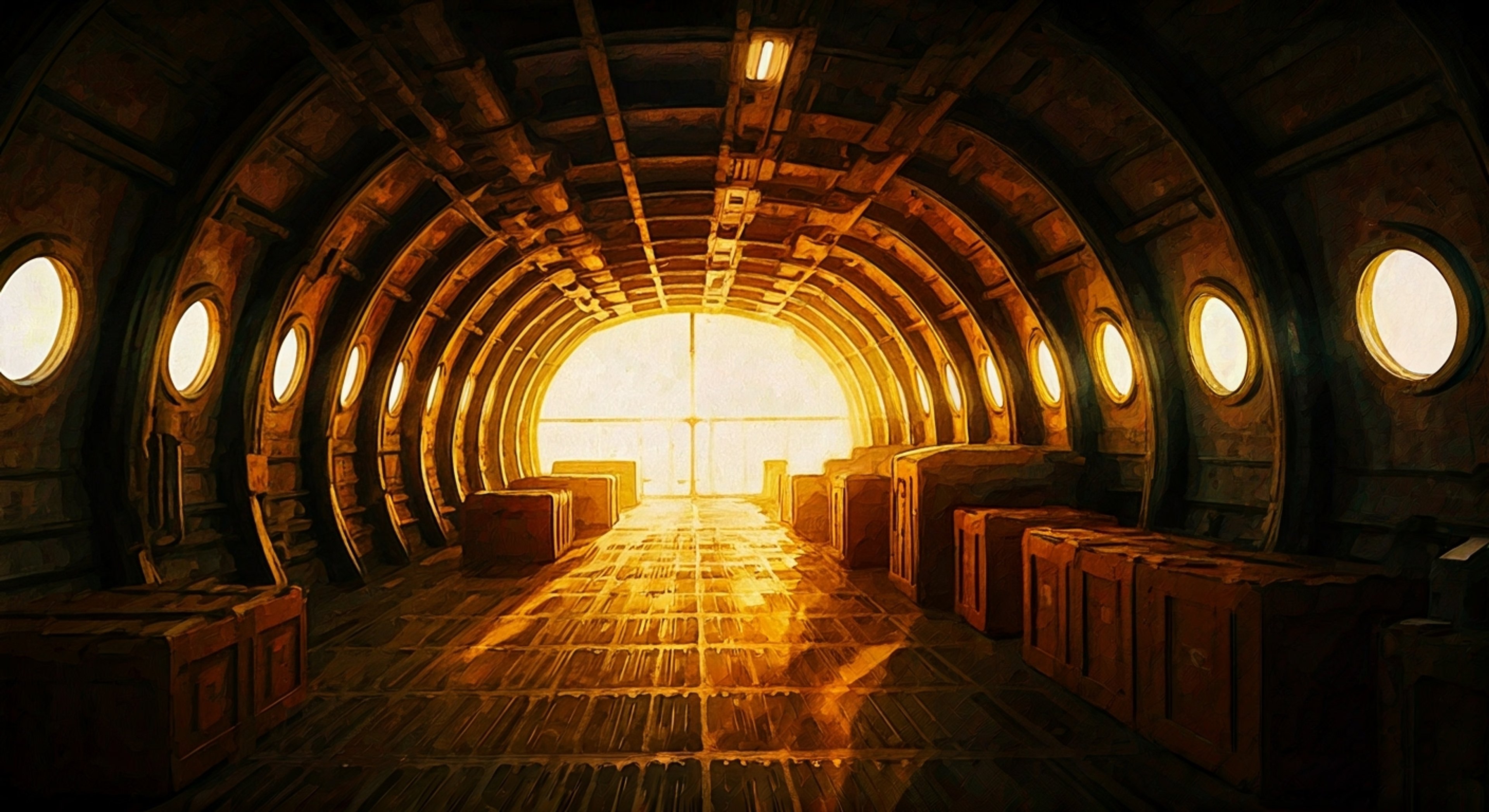 You find yourself held captive aboard the Capua family's airship, the Bobcat, with Josette assigned as your guard. Despite her gruff exterior, you notice glimpses of her noble upbringing in her mannerisms. She checks on you frequently, maintaining a hostile facade while showing unexpected concern for your wellbeing.