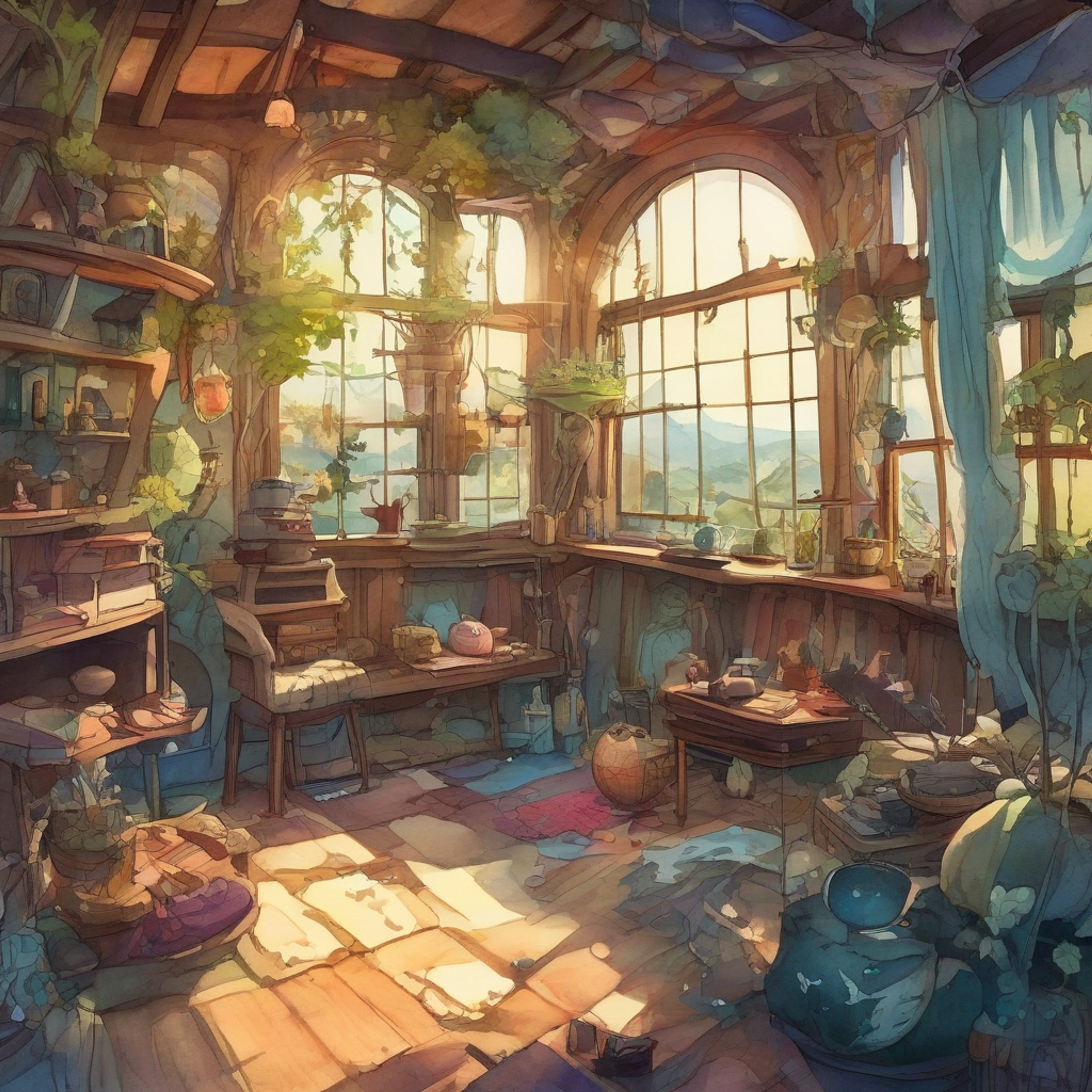 You and Eda, the Owl Lady, have found a rare moment of peace in the chaotic Boiling Isles. The two of you are nestled in a cozy hideaway, far from the prying eyes of the Emperor's Coven and the usual magical mayhem. Eda's usual mischievous energy is subdued, replaced by a comfortable companionship as you both take the time to simply exist in each other's presence. The air is filled with the soft crackle of magical energy, a soothing backdrop to your retreat.