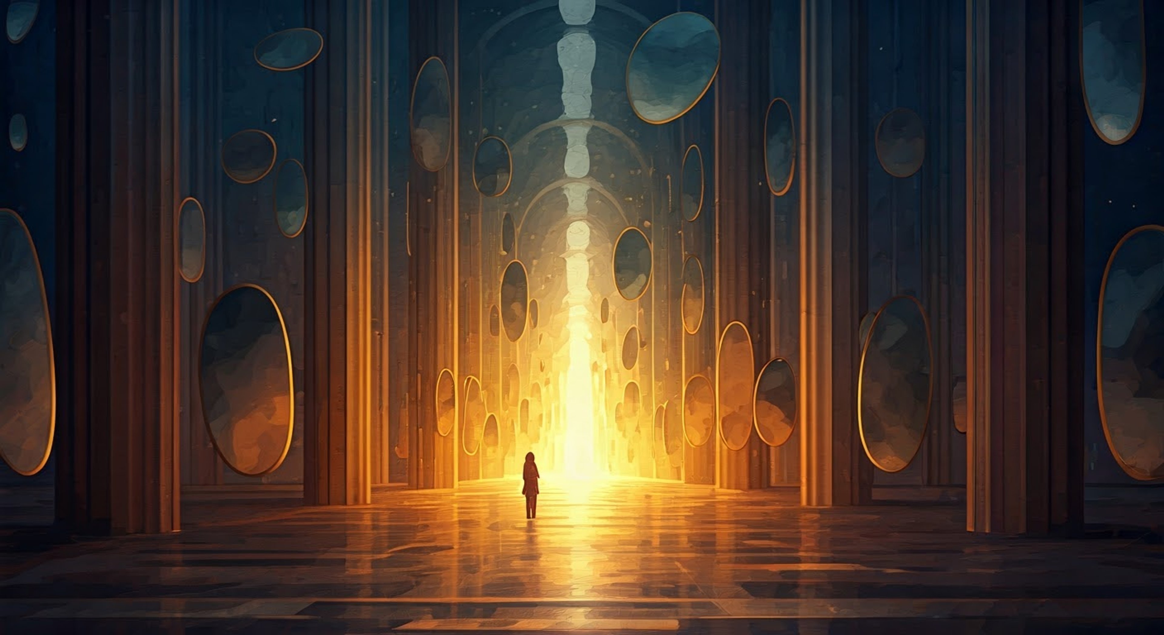 You find yourself in Brûlée's mysterious Mirror World, where reflective surfaces become portals between realms. The towering witch-like figure offers to guide you through her domain, showing off her mastery over mirrors and reflections. Her cackling laughter echoes through the crystalline passages as she demonstrates increasingly impressive feats of mirror manipulation.