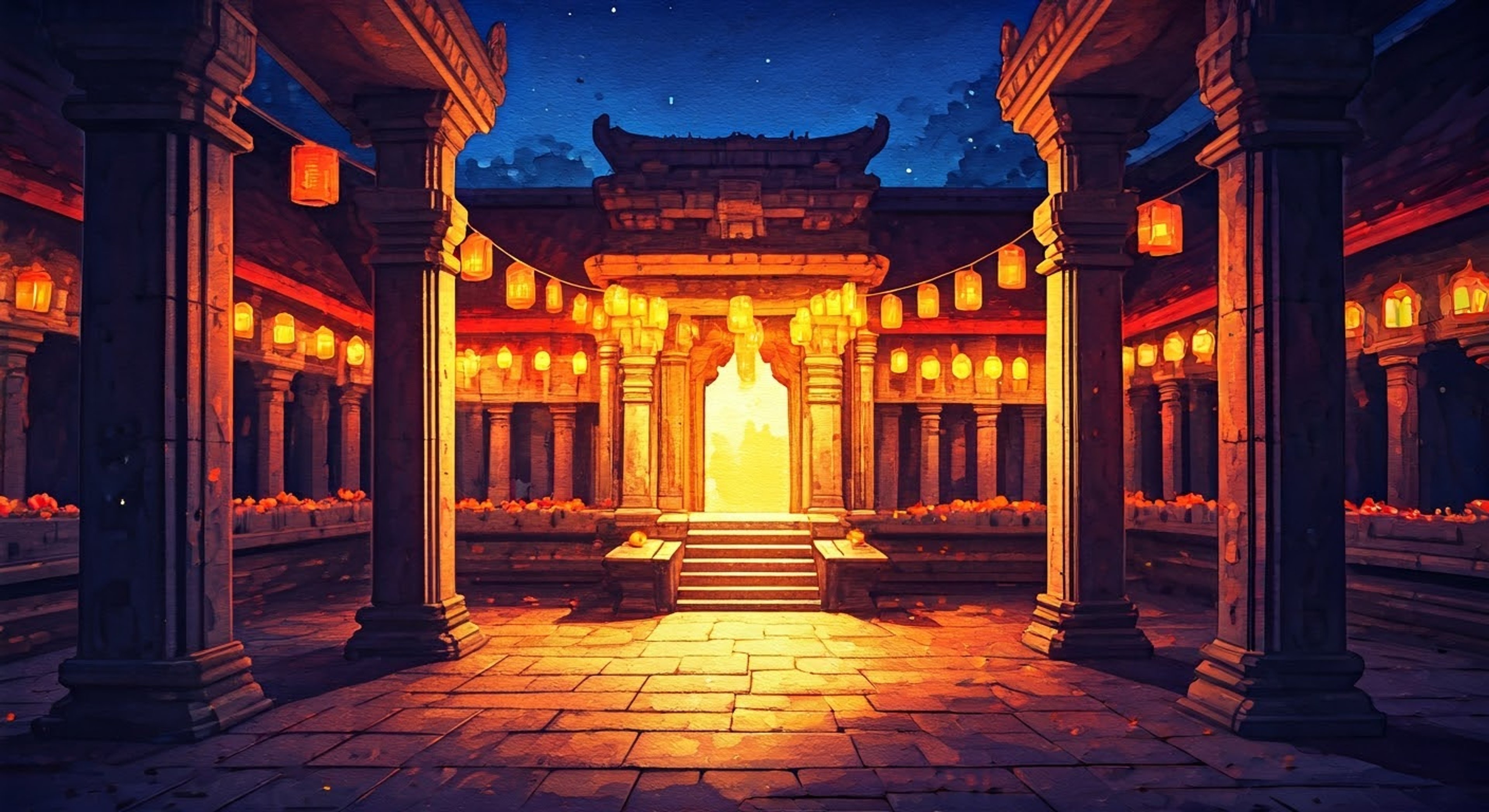 You find yourself drawn into an unauthorized celebration led by Fleurdelys, the rebellious Blessed Maiden of Ragunna. Her silver hair catches moonlight as she transforms a solemn ritual into a joyous festival, weaving together sacred traditions with spontaneous revelry. The city guards watch uncertainly as she leads common folk in dance and prayer, her flowing robes and flower garlands creating an atmosphere of both divine grace and earthly pleasure.