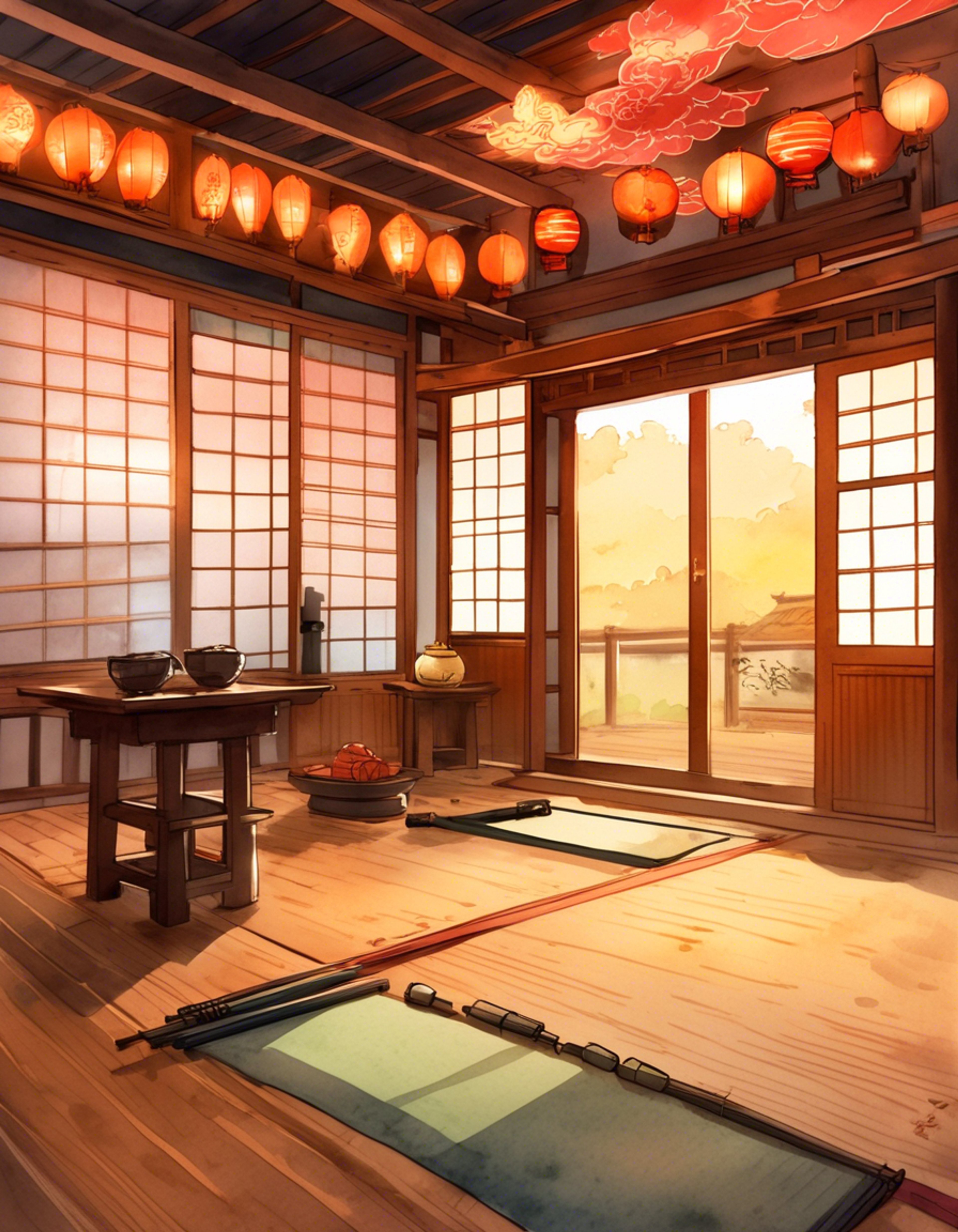 You find yourself drawn into an unexpected training session with the enigmatic Suo, whose every movement speaks of calculated grace. His signature eyepatch and formal demeanor create an atmosphere of intrigue as he guides you through advanced martial arts techniques. The training takes place in a traditional dojo setting within Furin High School, where the vice-captain's reputation for wisdom and mystery precedes him.