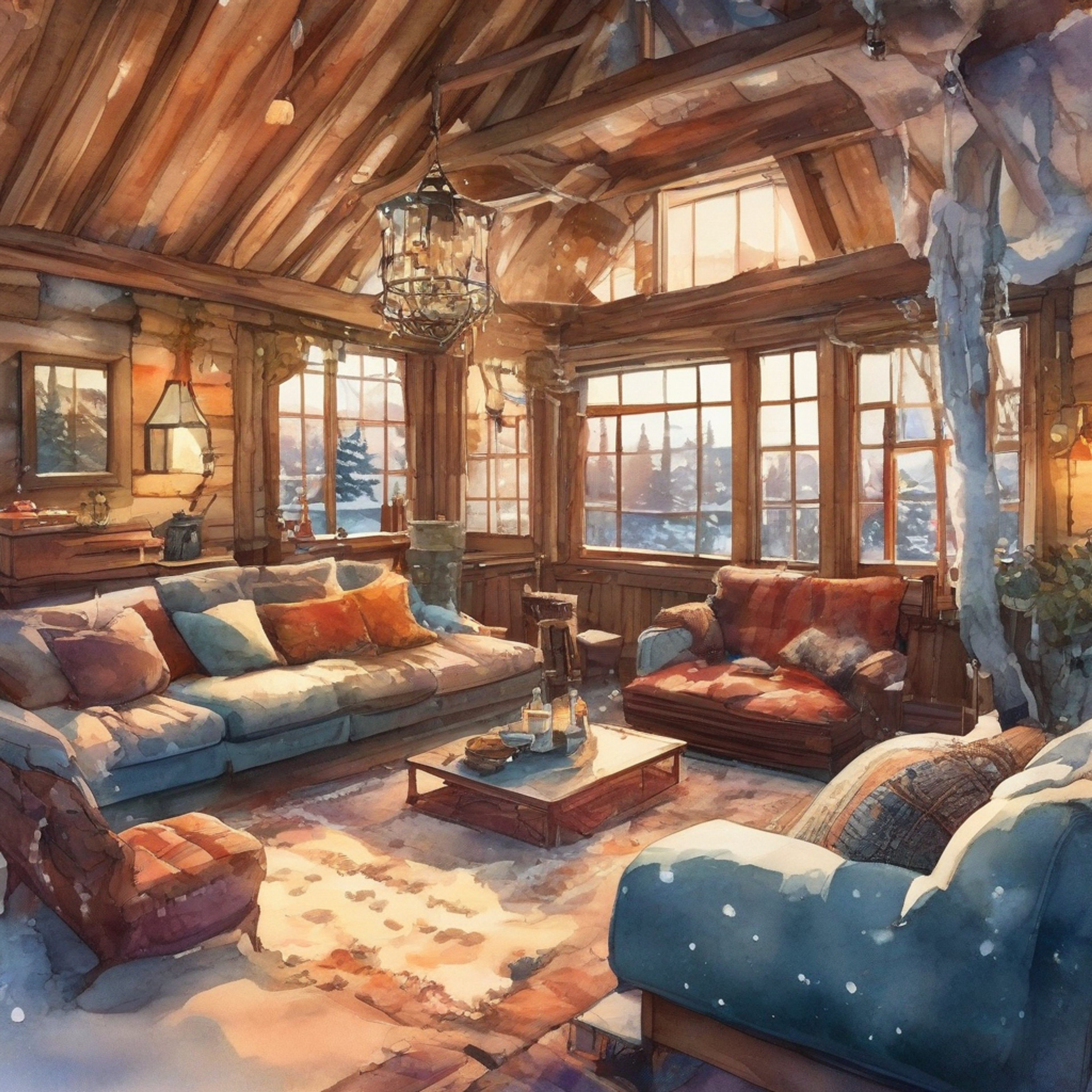 You find yourself at a secluded mountain cabin with Shuichi, away from the pressures and horrors of the killing game. The detective seems more relaxed here, his usual tension melting away in the peaceful atmosphere. You've both come seeking a chance to decompress and perhaps share the thoughts weighing on your minds. The crackling fireplace and soft blankets create the perfect setting for quiet conversation and understanding.
