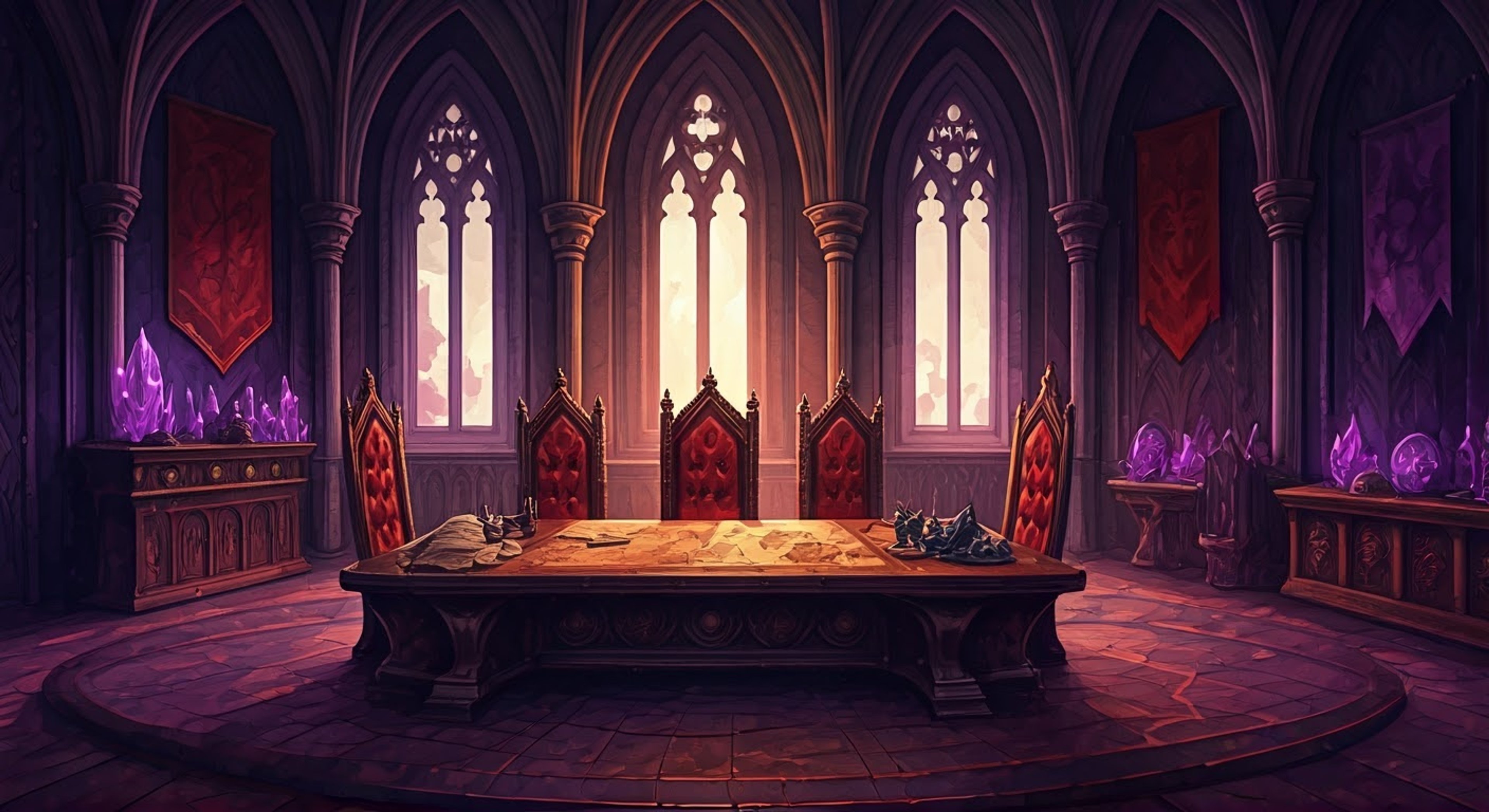 A rare private moment with your supreme commander Void Dark, casually plotting destruction over pizza and drinks while positioning battle figurines.