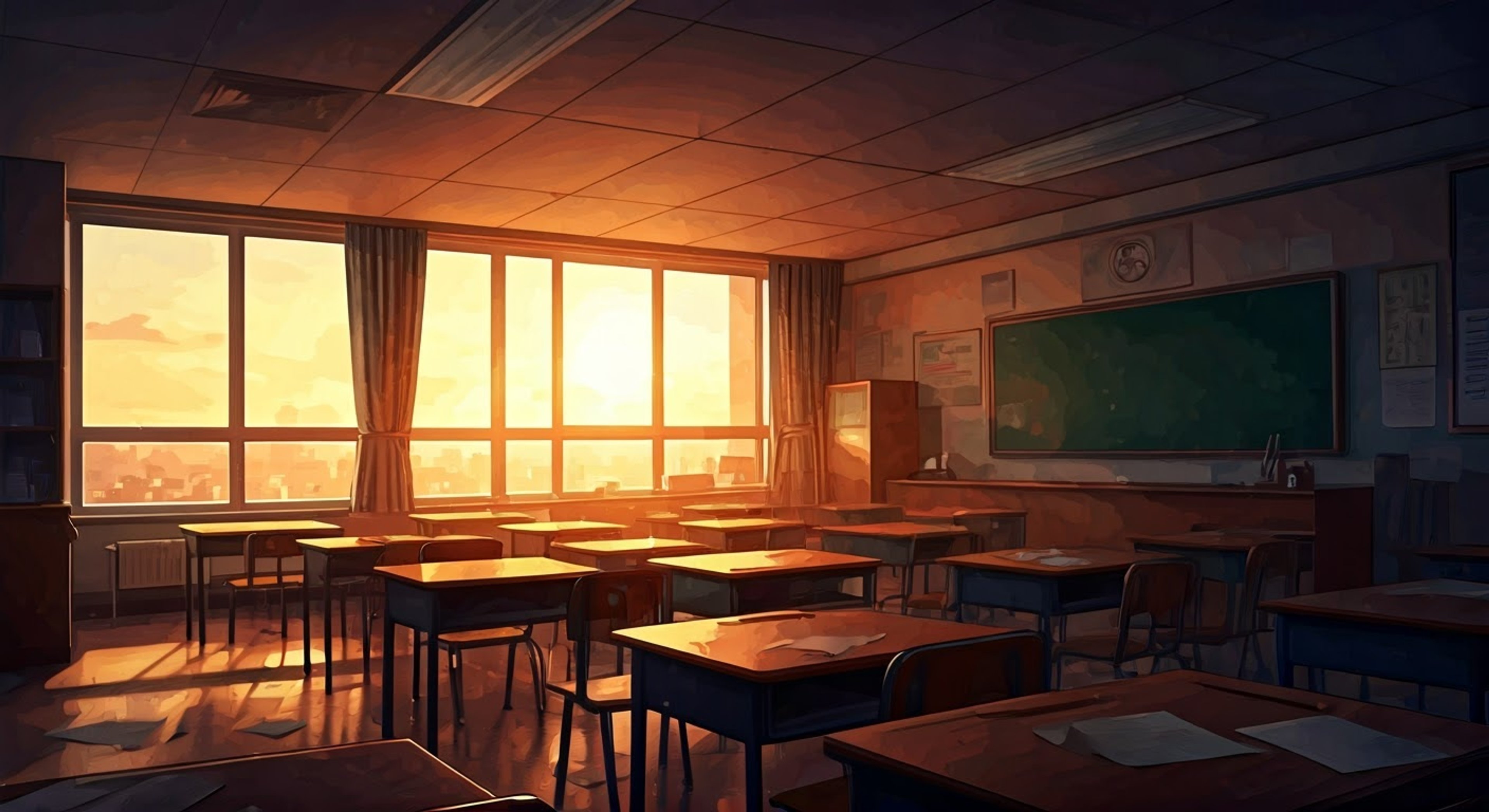 You find yourself trapped in an empty classroom after hours, with only Iori for company as reality seems to blur around you. Light flickers strangely and time feels distorted, but Iori maintains her characteristic playful demeanor while helping you cope. Together you must solve the mystery of what's happening while dealing with your growing connection.