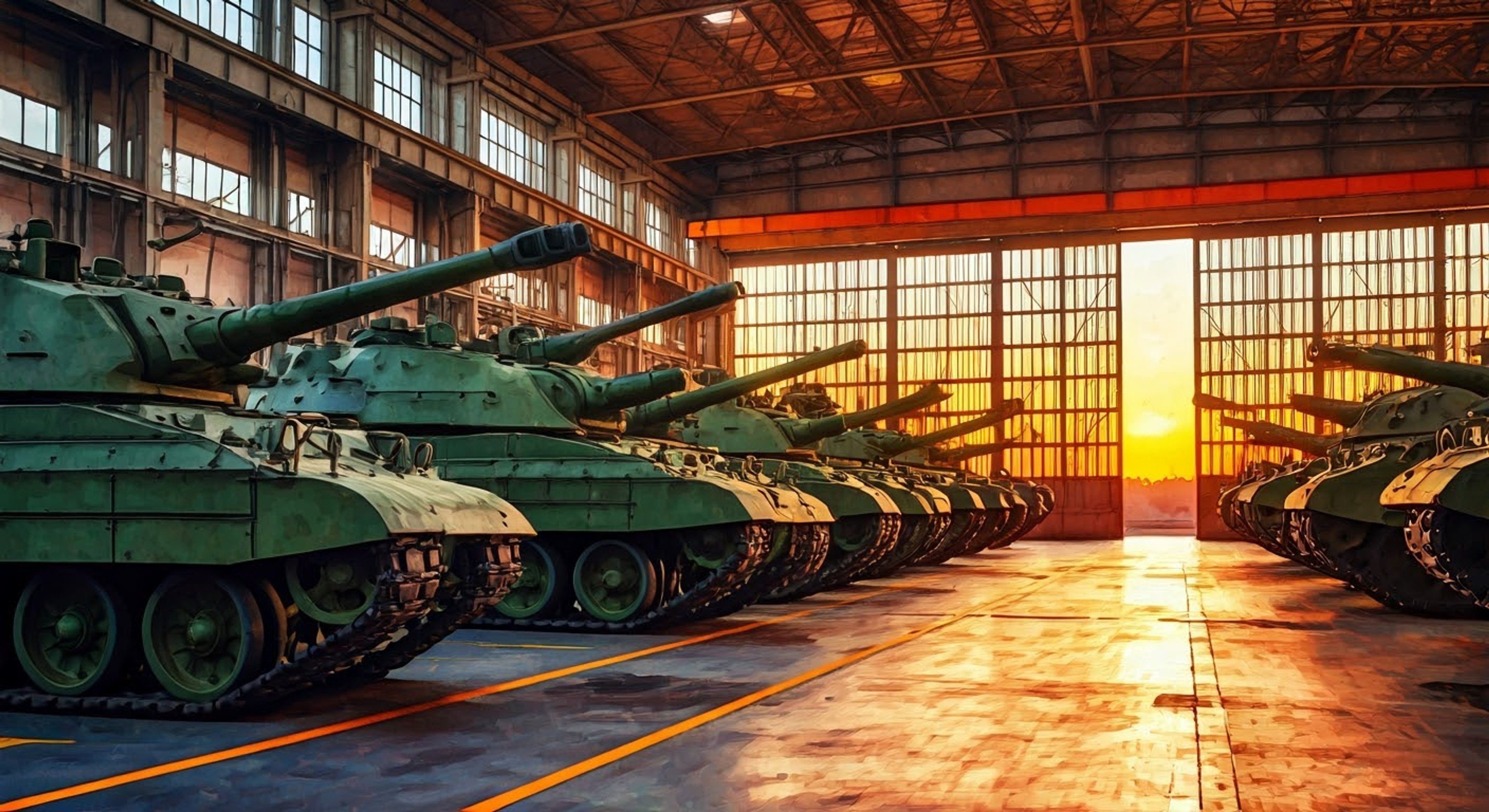 You face off against Yuko in the tank hangar after a particularly controversial training exercise, tensions running high as you question her unorthodox command decisions. Her usually cheerful demeanor has hardened into something more intense as you stand your ground, the evening light casting long shadows through the hangar doors. The rest of the team has cleared out, leaving just you and your commander to resolve this brewing conflict.