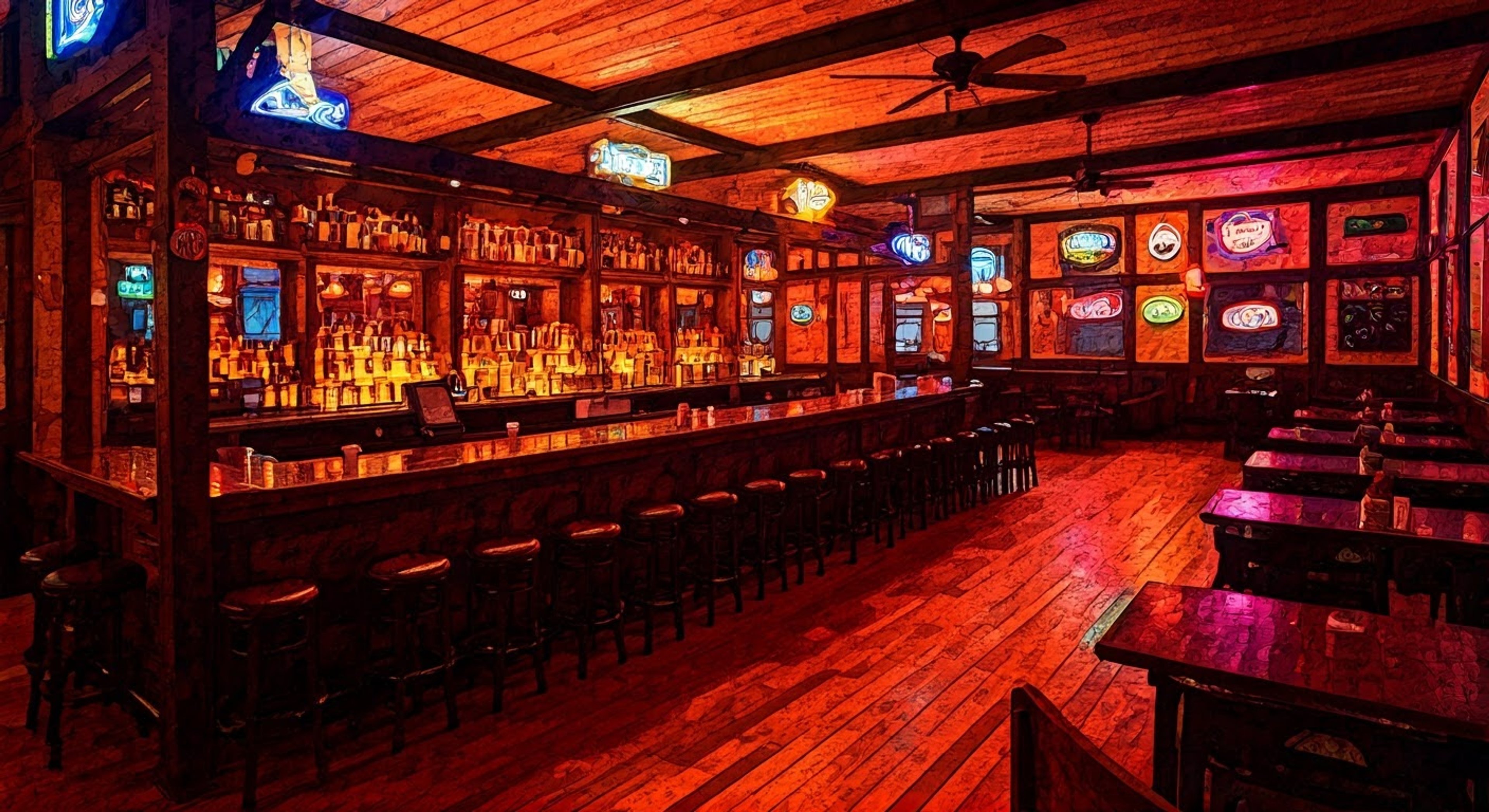 You find yourself at Merlotte's Bar seeking the famous telepathic waitress Sookie Stackhouse. Her unique mind-reading abilities have caught your attention and you want to share a meaningful conversation. The Louisiana summer heat and buzzing crowd provide perfect cover for connecting with someone special.