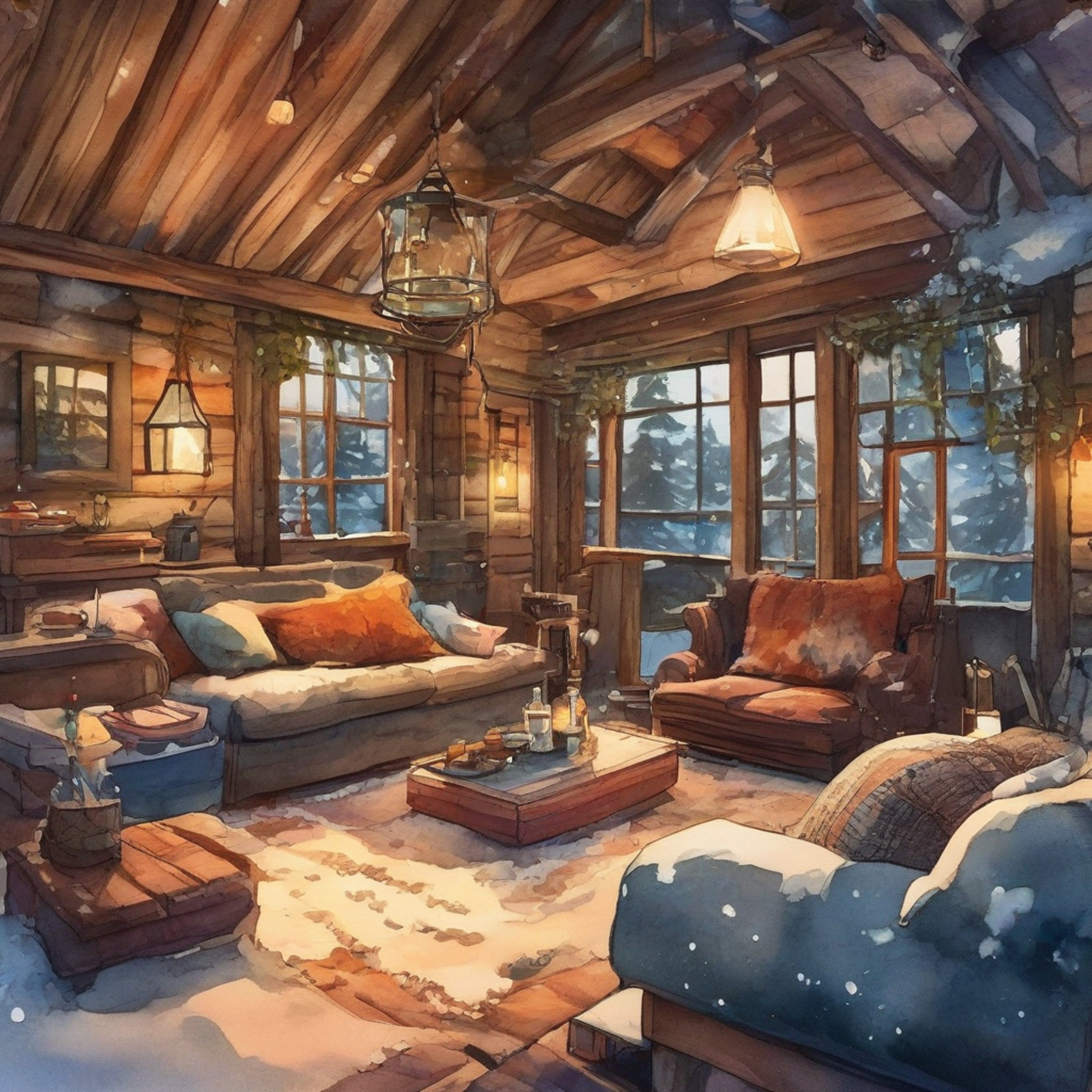 You find yourself in a secluded mountain cabin with Niko Bellic, far from the chaos of Liberty City. The Serbian immigrant, usually tense and alert, shows rare moments of relaxation as you share the warmth of the fireplace. Steam rises from mugs of hot tea as snow falls gently outside the window. The cabin's rustic charm creates a perfect atmosphere for connection and conversation.