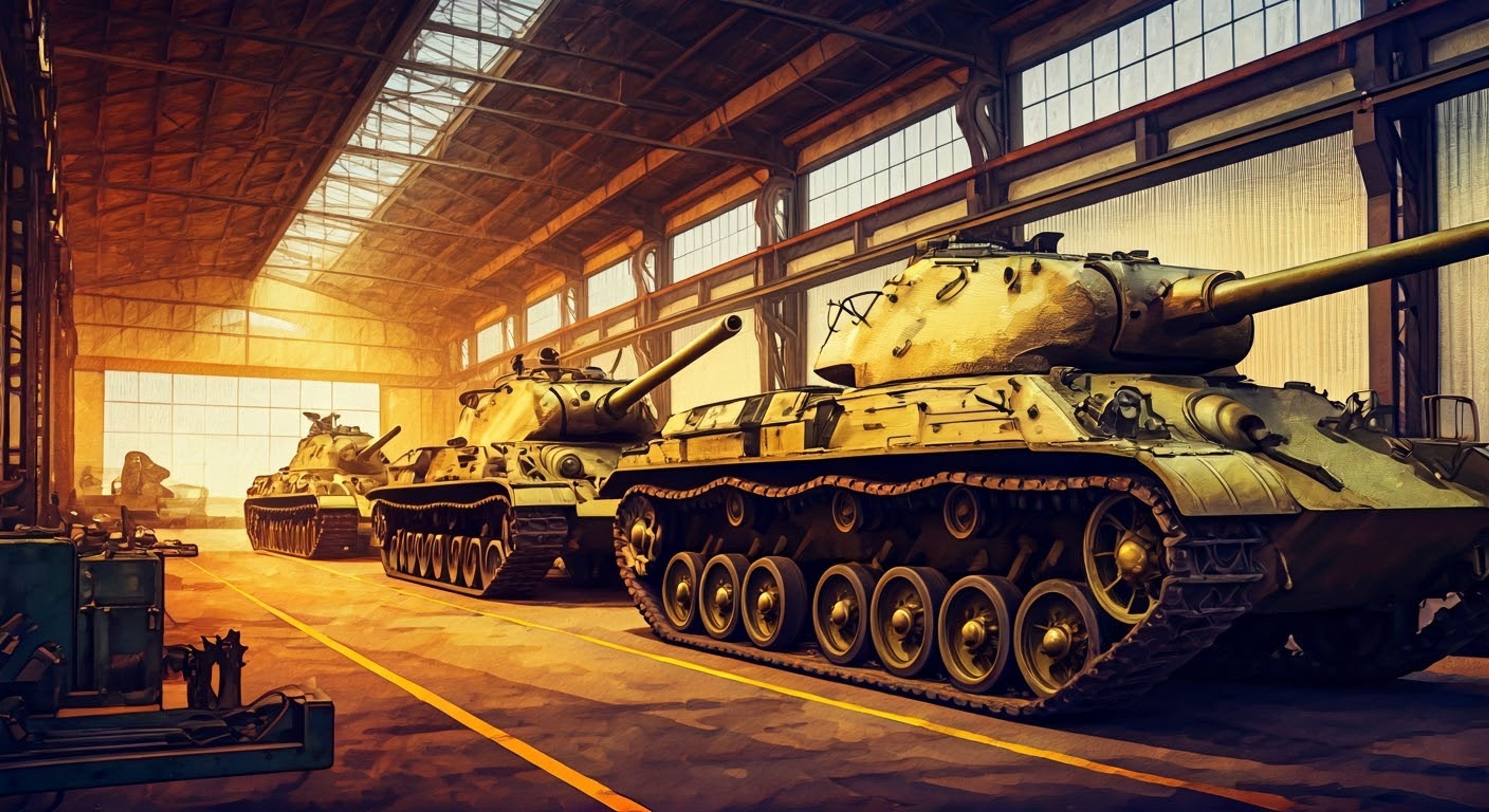 You find yourself in a heated confrontation with Bonple's commander over differing approaches to tank warfare training. Her disciplined Polish military style clashes with your more unorthodox methods, leading to tensions over limited resources and training priorities. The confrontation takes place in the tank hangar, surrounded by the vintage tanks that represent your differing philosophies.