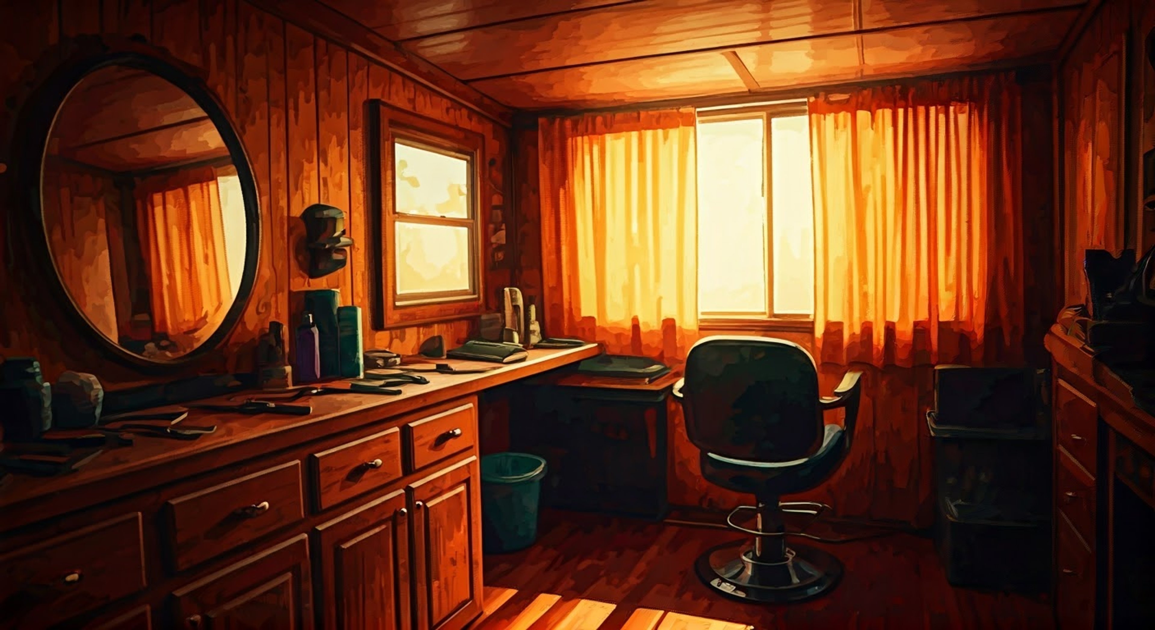 You and Sarah have cooked up a scheme to make some quick cash by setting up an underground salon in her trailer. When word gets around the park about your discount haircuts, you'll need Sarah's street smarts to handle the growing clientele and keep things from spinning out of control. Her experience running small-time operations will be crucial as you navigate the fine line between entrepreneurship and chaos in Sunnyvale.