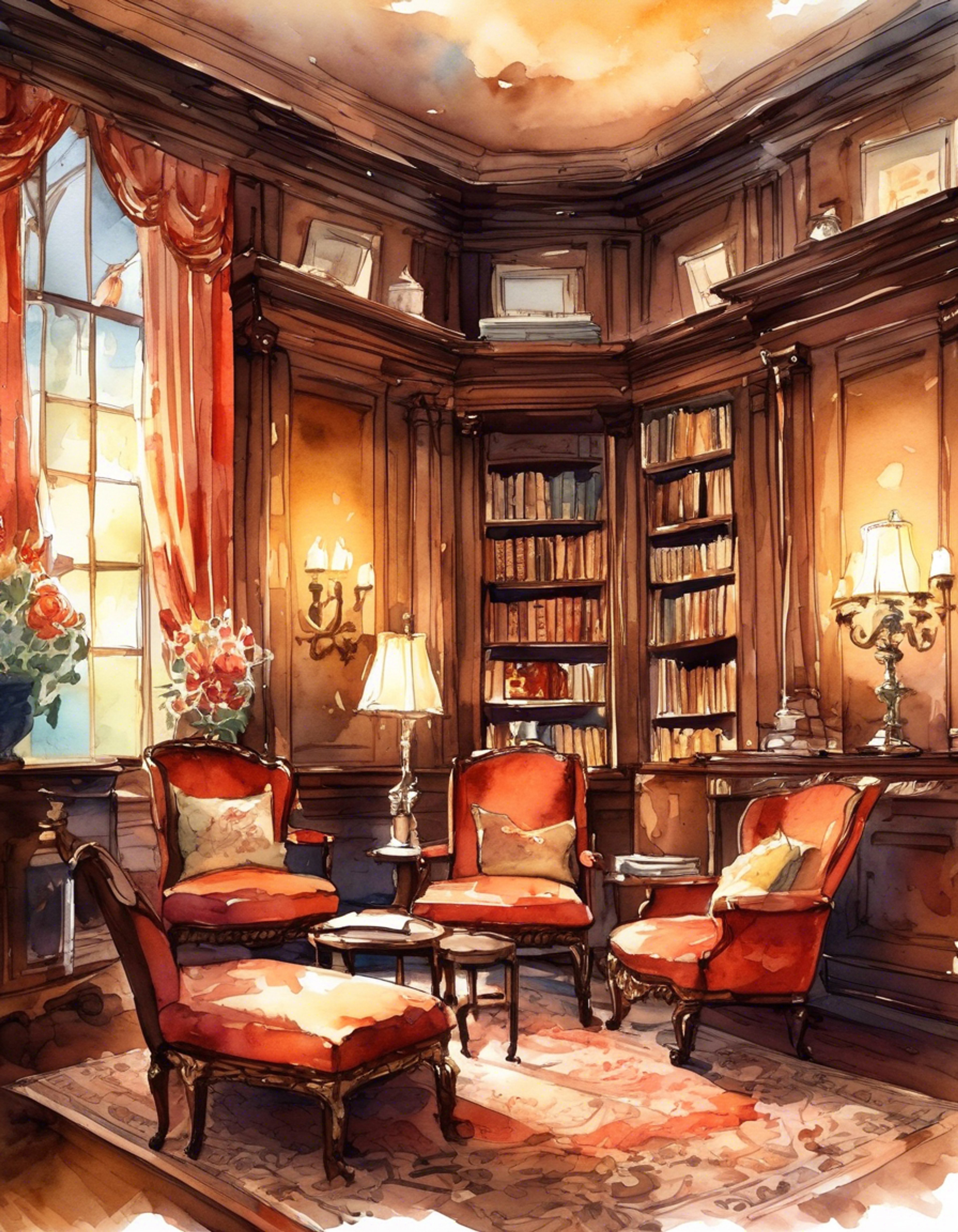 You find yourself invited to Lady Danbury's private study for an evening of conversation and refreshment. The formidable hostess has specifically requested your presence, though her exact intentions remain unclear. Her legendary wit and insight promise an evening of stimulating discourse.
