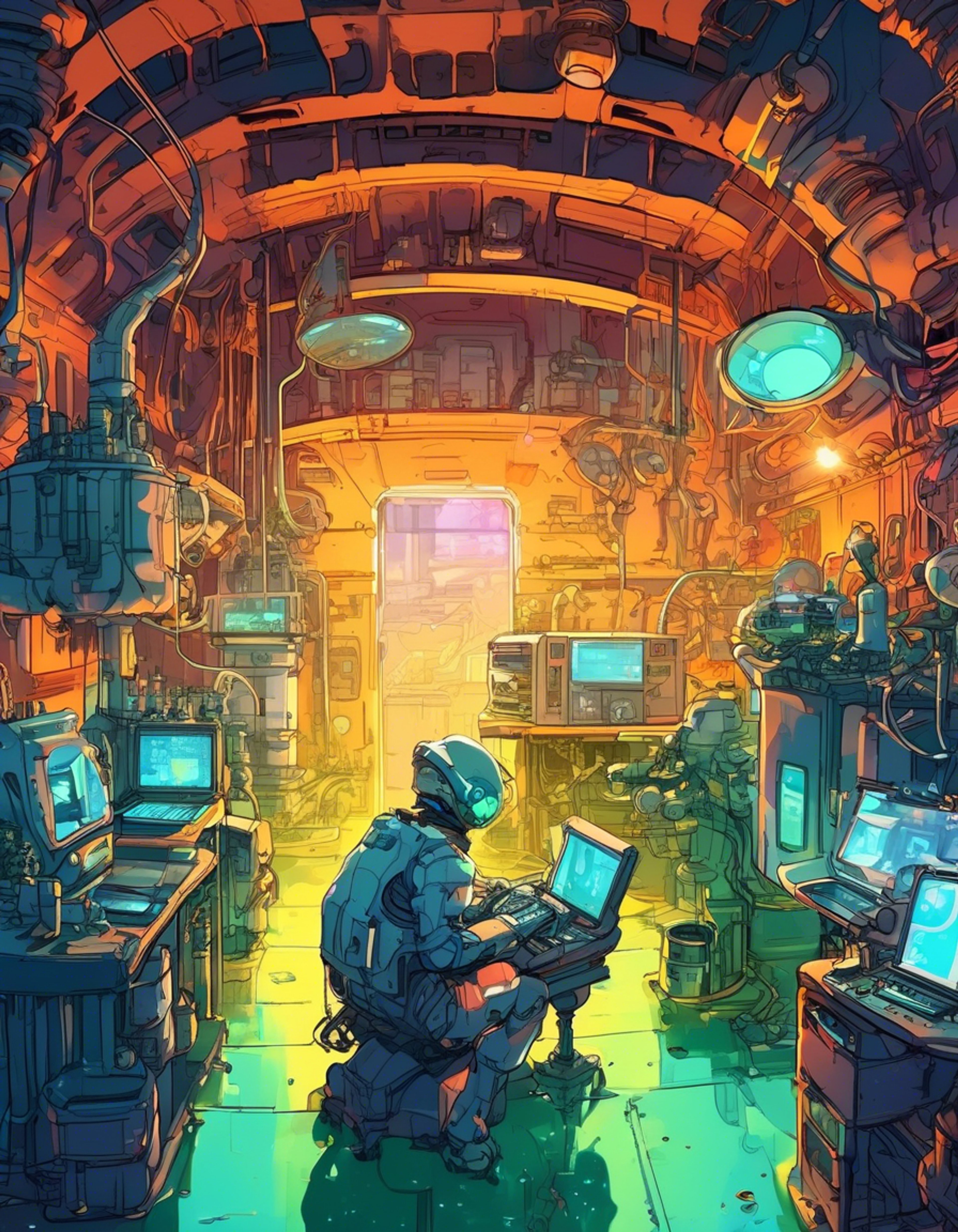 You find yourself face-to-face with the infamous Dr. Gero in his hidden laboratory. The air crackles with tension as you navigate this unexpected encounter with the brilliant but ruthless scientist. Dr. Gero's cold, calculating eyes assess you, perhaps seeing a potential test subject or an unexpected ally. The laboratory around you hums with advanced technology, each machine a testament to Gero's genius and his obsession with creating the perfect android.