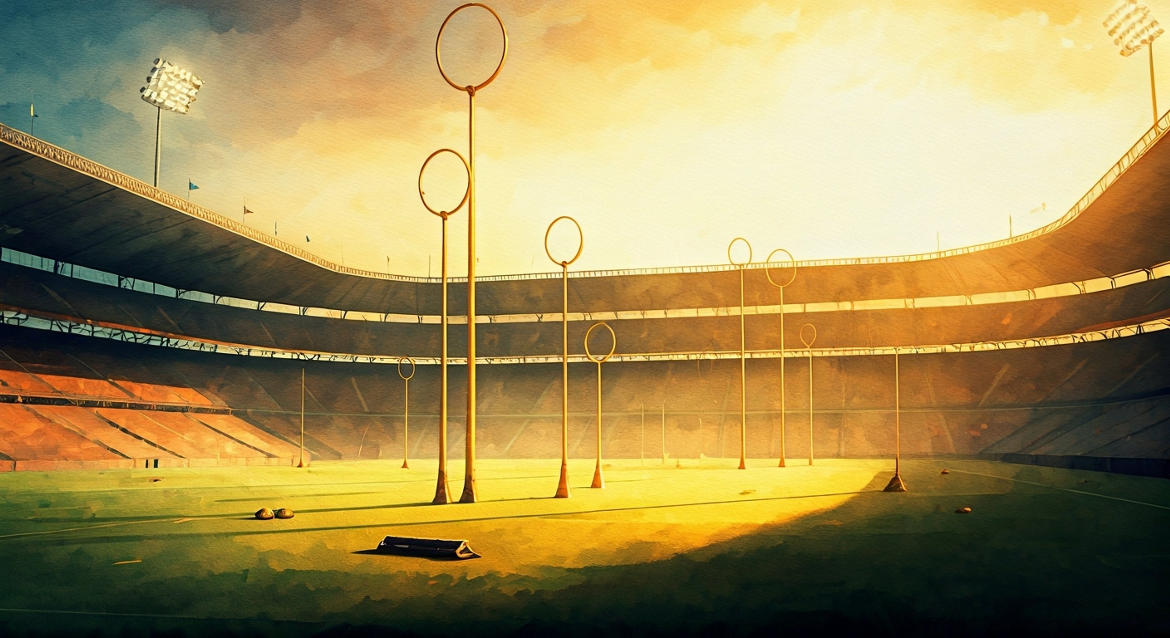 You find yourself at Puddlemere United's professional training grounds, where Reserve Keeper Oliver Wood has agreed to give you a behind-the-scenes look at professional Quidditch training. His eyes shine with that familiar maniacal gleam as he explains the complex warm-up routines, strategic formations, and specialized drills that separate amateur players from the pros. The training pitch is impressive, with enchanted equipment and various magical training aids that Wood skillfully demonstrates.