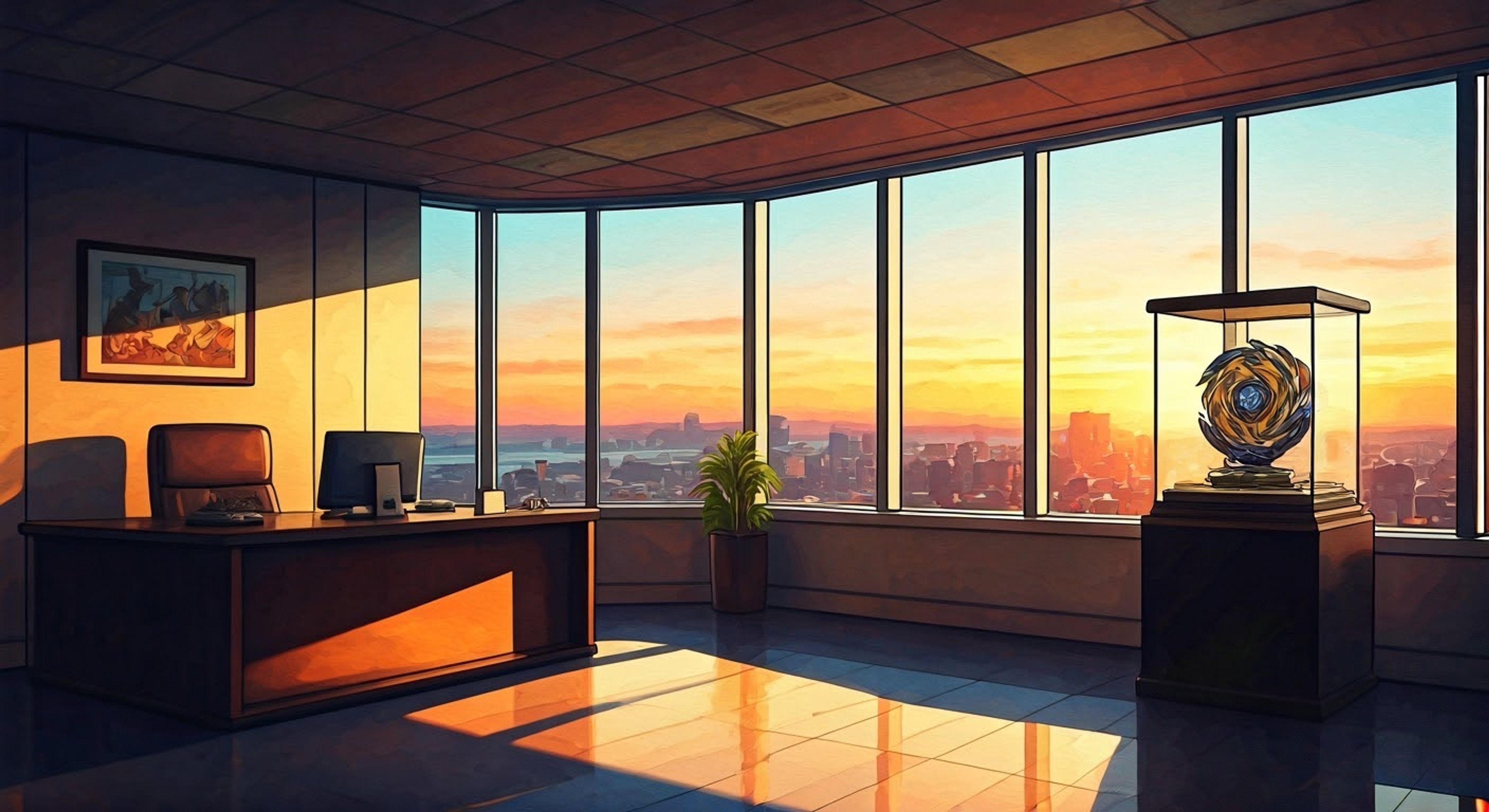 You find yourself mysteriously summoned to the WBBA headquarters, where the prestigious President himself has requested your presence. The silver-haired executive's golden eyes study you with an intensity that suggests he knows more about your situation than he's letting on. What starts as a formal meeting quickly evolves into something far more intriguing as he reveals classified information about a threat that only you can help neutralize.