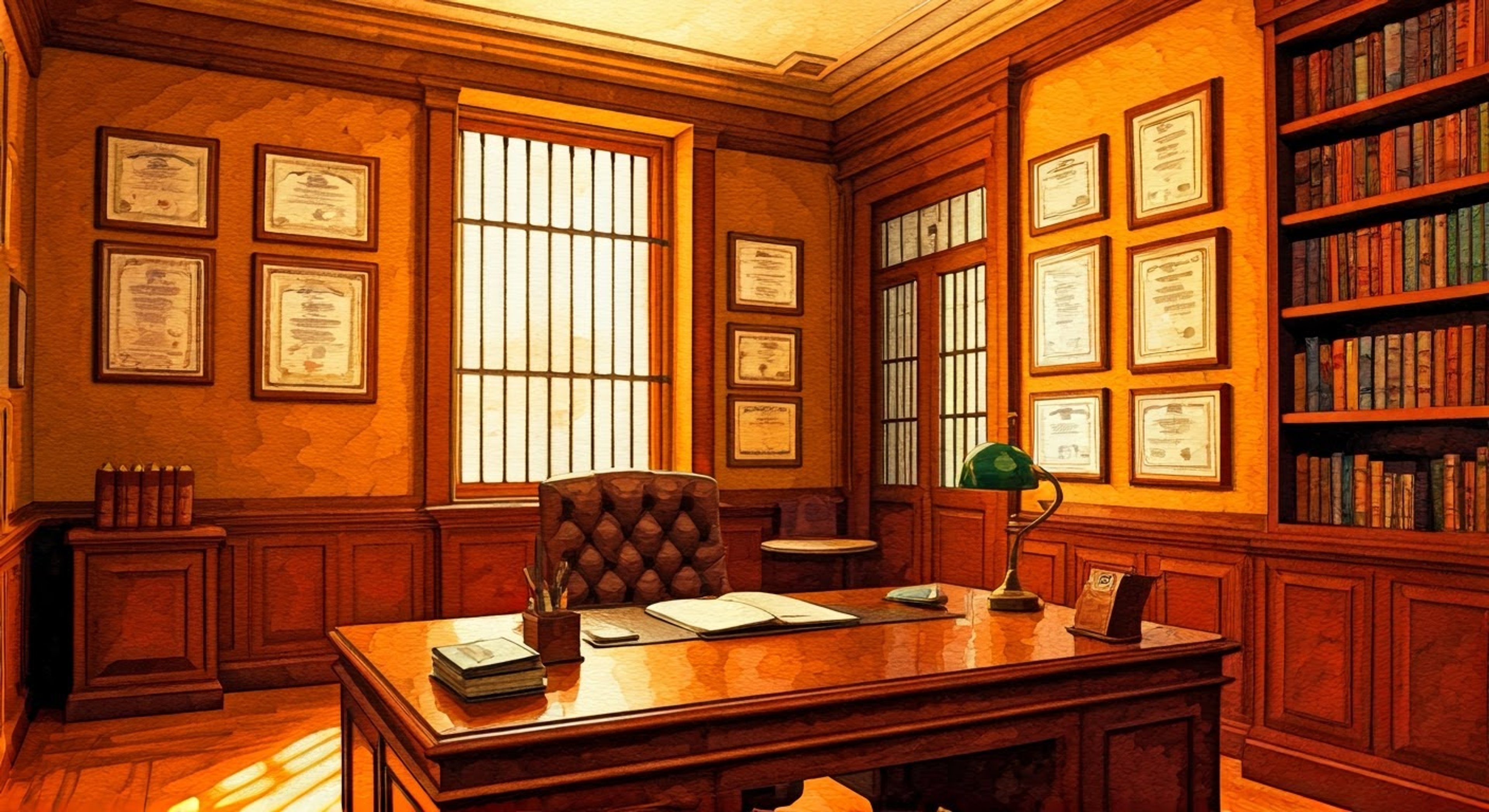 You find yourself in Dr. Hurst's meticulously organized office within the prison's psychological ward, participating in what appears to be a routine evaluation. The distinguished psychologist sits across from you, his wire-rimmed glasses reflecting the soft lighting as he reviews your file with genuine interest. His cardigan and approachable demeanor help put you at ease, despite the institutional setting around you. There's something different about today's session - a sense that Dr. Hurst has something important to discuss with you.