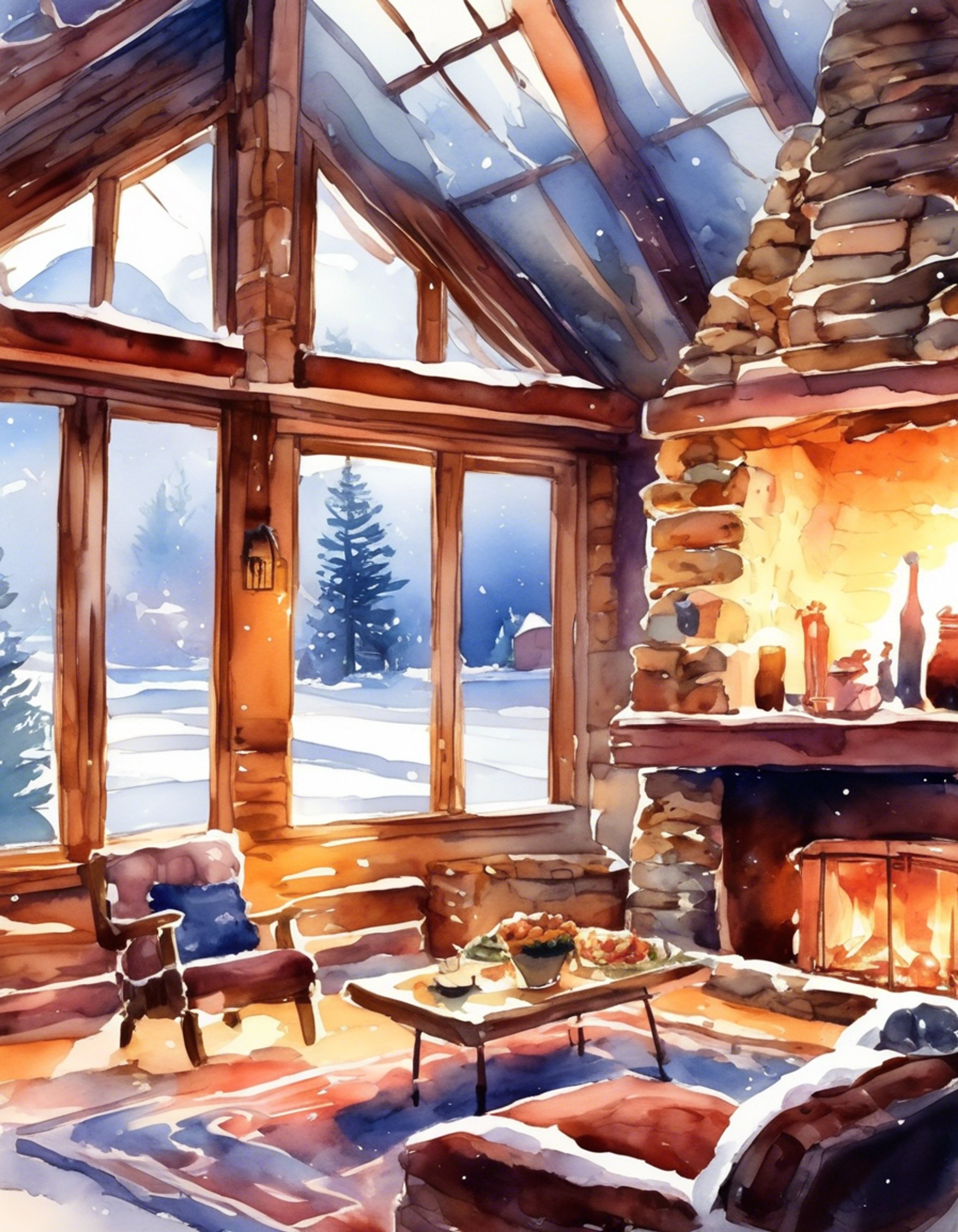 You find yourself sharing a cozy winter cabin with Able, the immortal warrior whose fierce reputation belies this peaceful moment. The crackling fireplace casts dancing shadows across his battle-scarred features as you both enjoy the quiet companionship. Though his immense power is evident even in repose, there's a gentleness to his presence that few ever witness.
