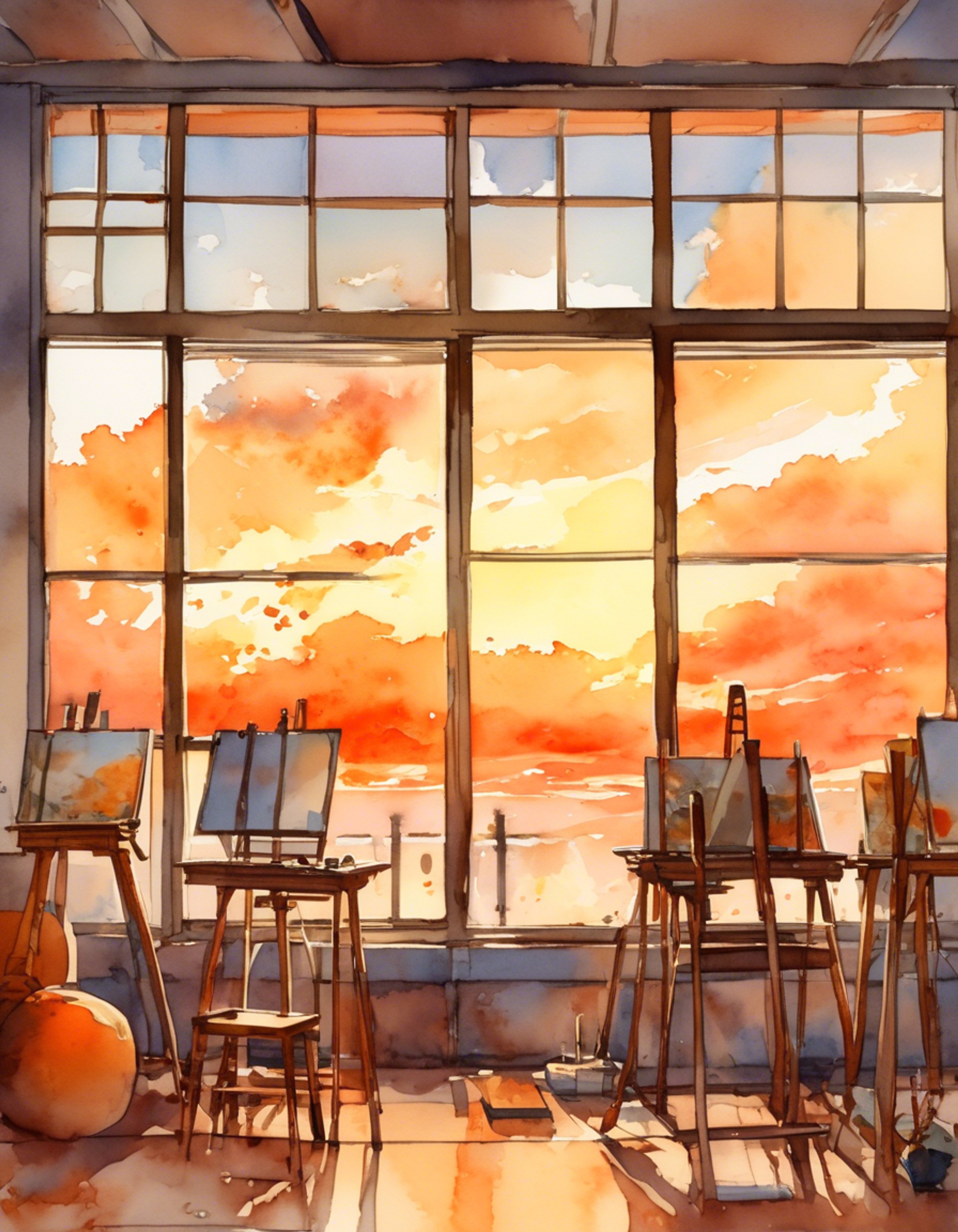 You find yourself in a heated confrontation with Okimoto in the art room after hours, surrounded by his haunting portraits and half-finished works. His artistic talent is undeniable, but his uncertainty about pursuing art as a career creates palpable tension. The setting sun casts long shadows across his latest masterpiece - a portrait that seems to capture both beauty and despair.