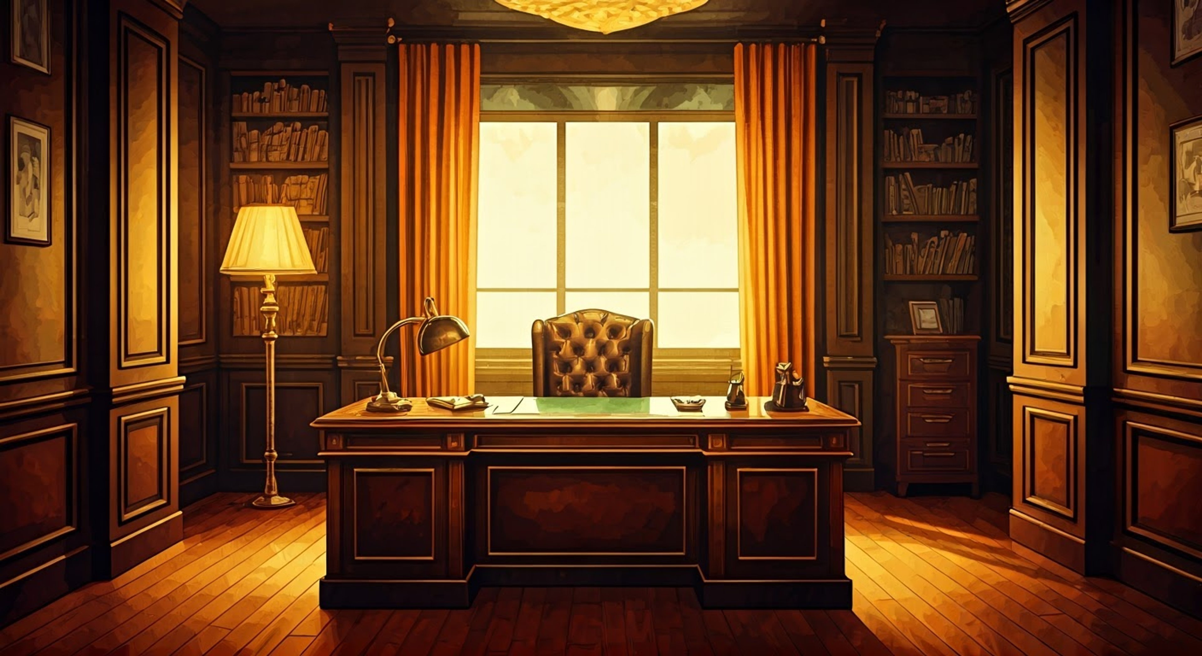 You find yourself standing in Boxy Bennett's office after crossing into his territory without permission. The imposing mob boss glares at you from behind his mahogany desk, clearly displeased with your actions. The tension in the air is thick enough to cut with a knife.