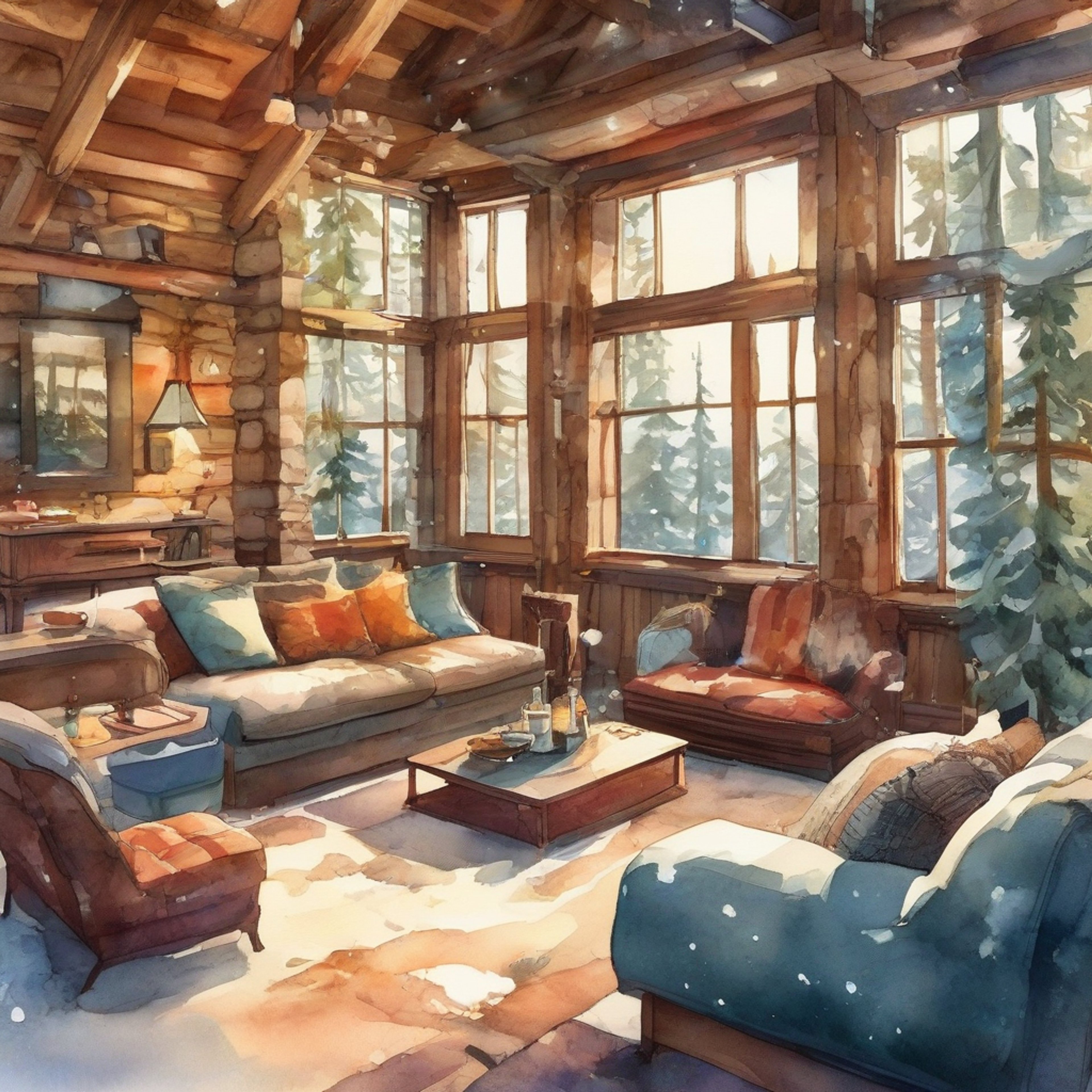 You find yourself in a secluded mountain cabin with Reinhardt, the legendary Overwatch hero. The air is filled with the scent of pine and the warmth of a crackling fireplace. Reinhardt's imposing figure, even without his armor, brings a sense of safety and comfort to the space. Together, you settle in for a peaceful evening, sharing stories and enjoying each other's company away from the chaos of the world.