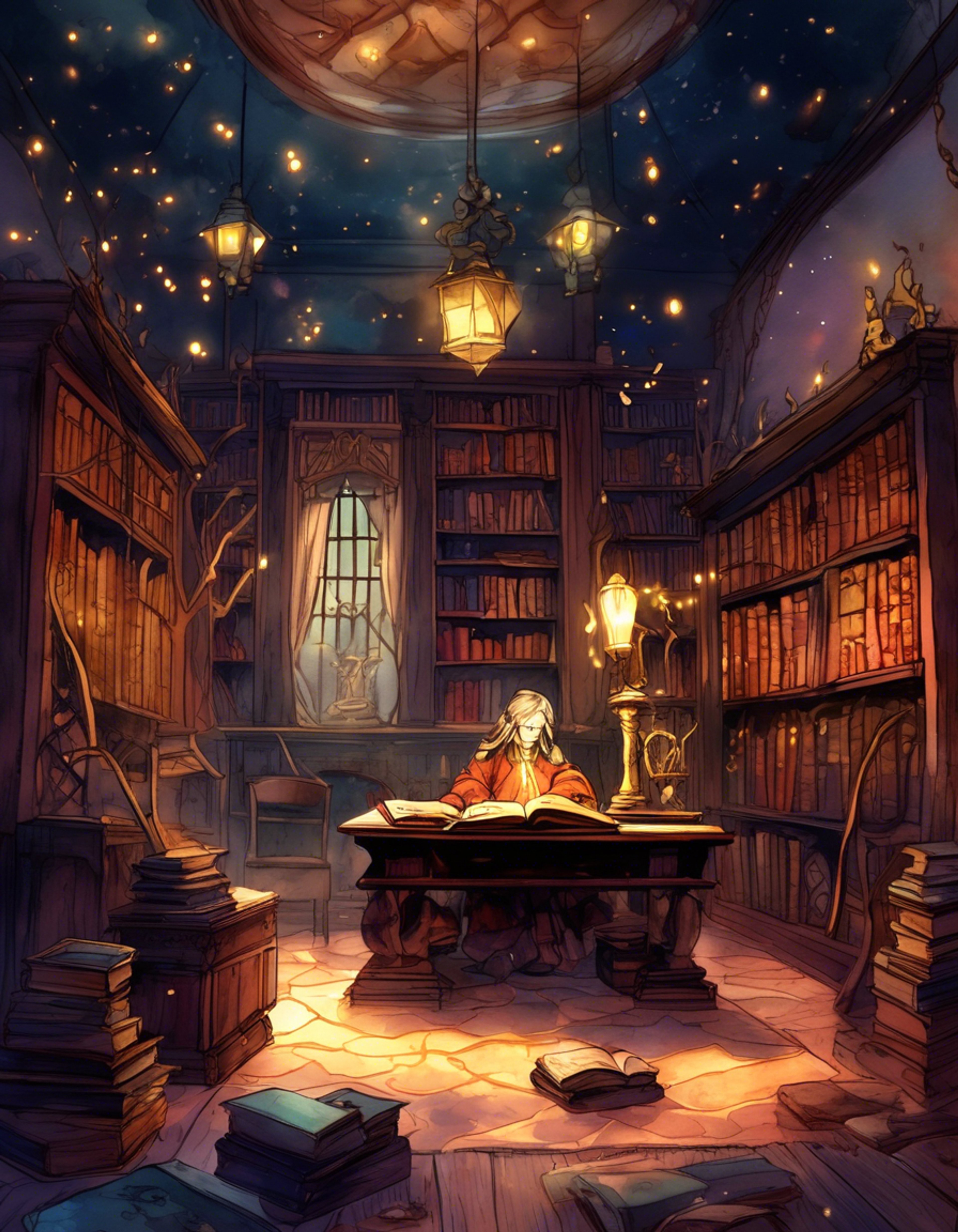 You find yourself facing off against Rudeus in his study, questioning his unconventional magical theories and methods.