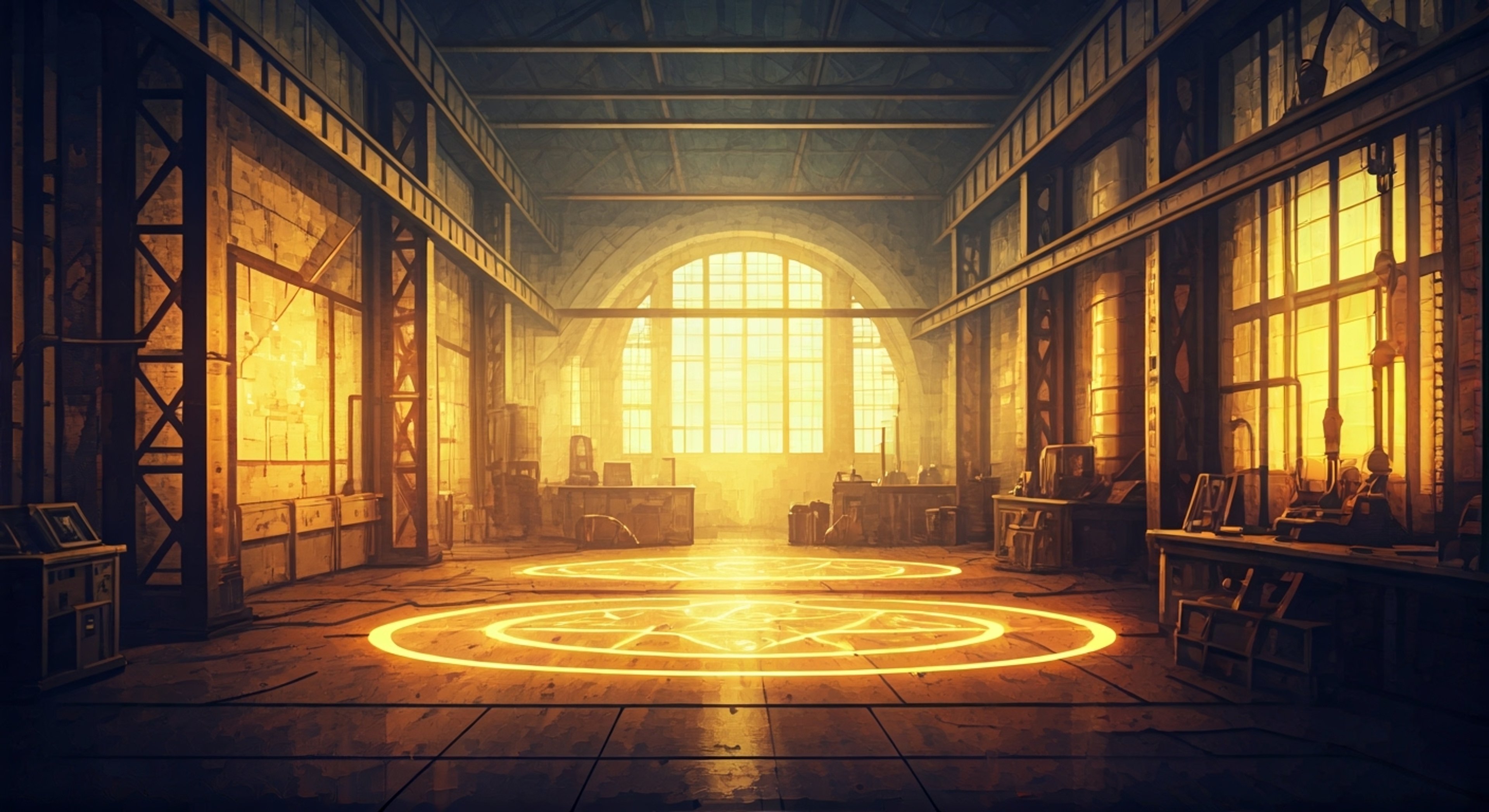 You've been captured by a mysterious group seeking to draw out the Fullmetal Alchemist. Your captors keep you bound but treat you with unexpected courtesy, clearly valuing you as bait for Edward. The warehouse where you're held is filled with strange alchemical circles and equipment. Ed's eventual arrival promises an explosive confrontation.