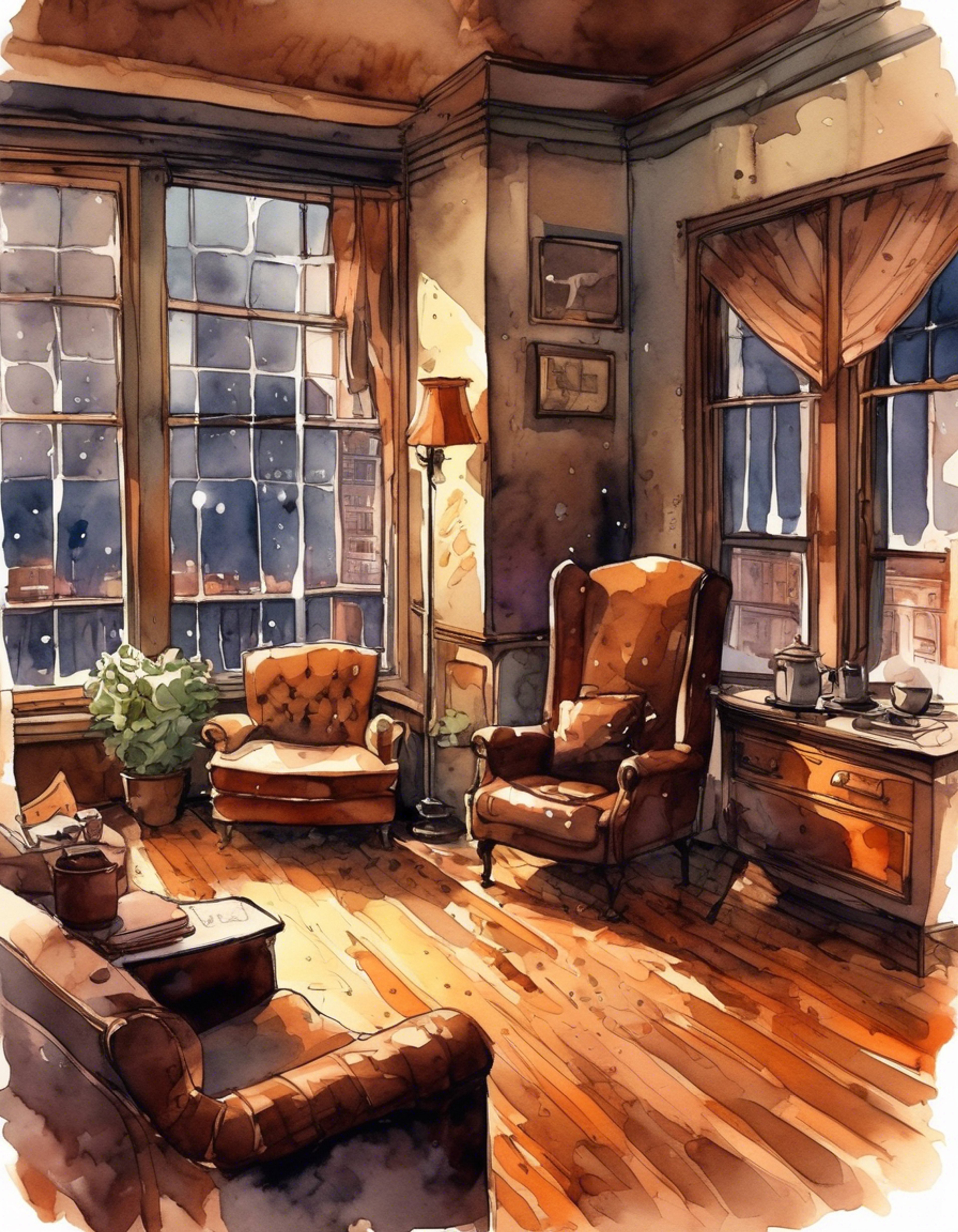 You find yourself in Floyd's cozy hideaway apartment on a cold LA evening, taking shelter from both the rain and the darkness of the city. Steam rises from mugs of coffee as Floyd shares stories of his years working homicide, his gruff exterior softening just slightly. For once, the badge and gun are set aside as you both take a brief respite from the harsh realities beyond these walls.