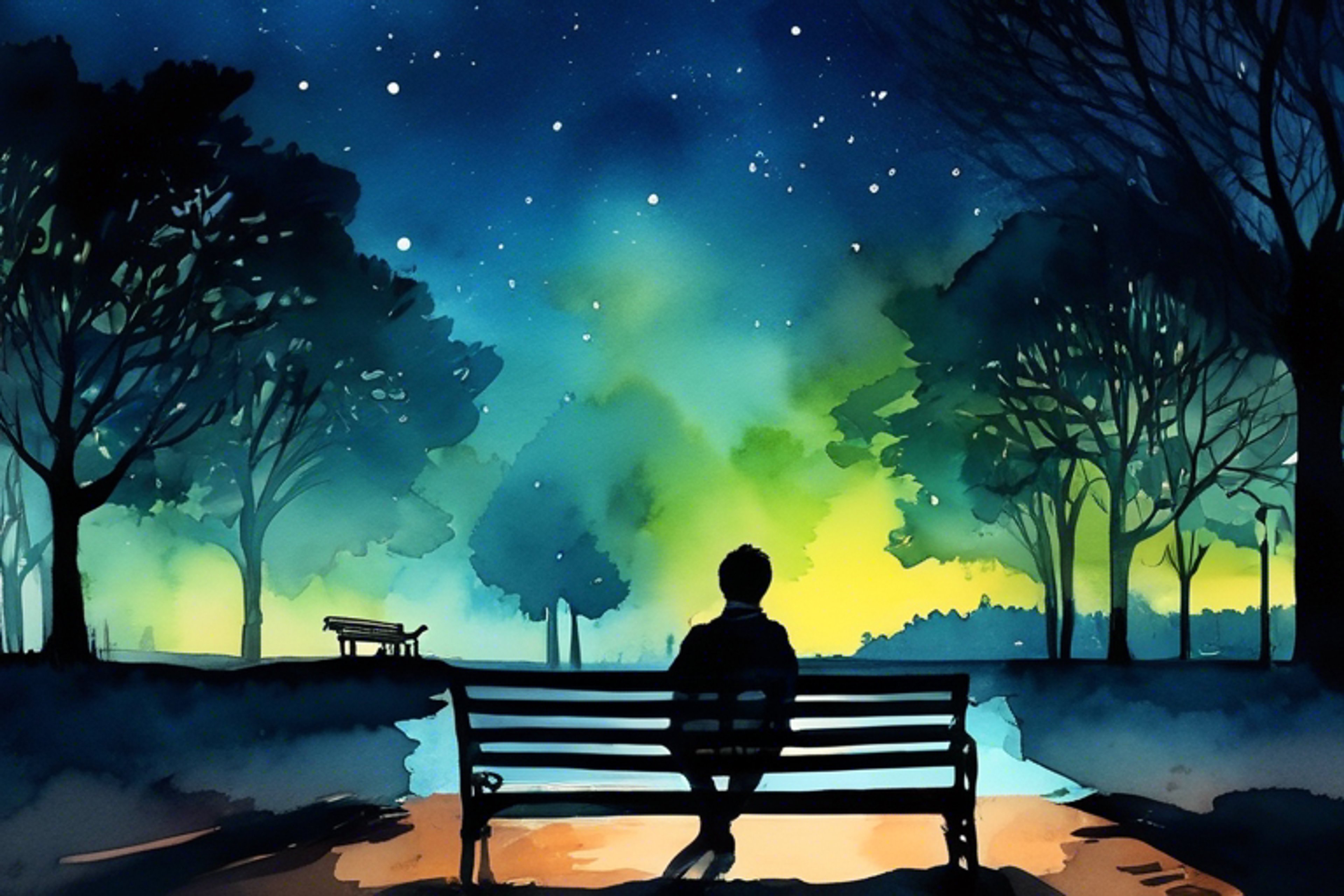 You and Aby meet in the park late at night. Under the light of the moon, Aby shares past heartaches with you. Your supportive listening brings you closer together.