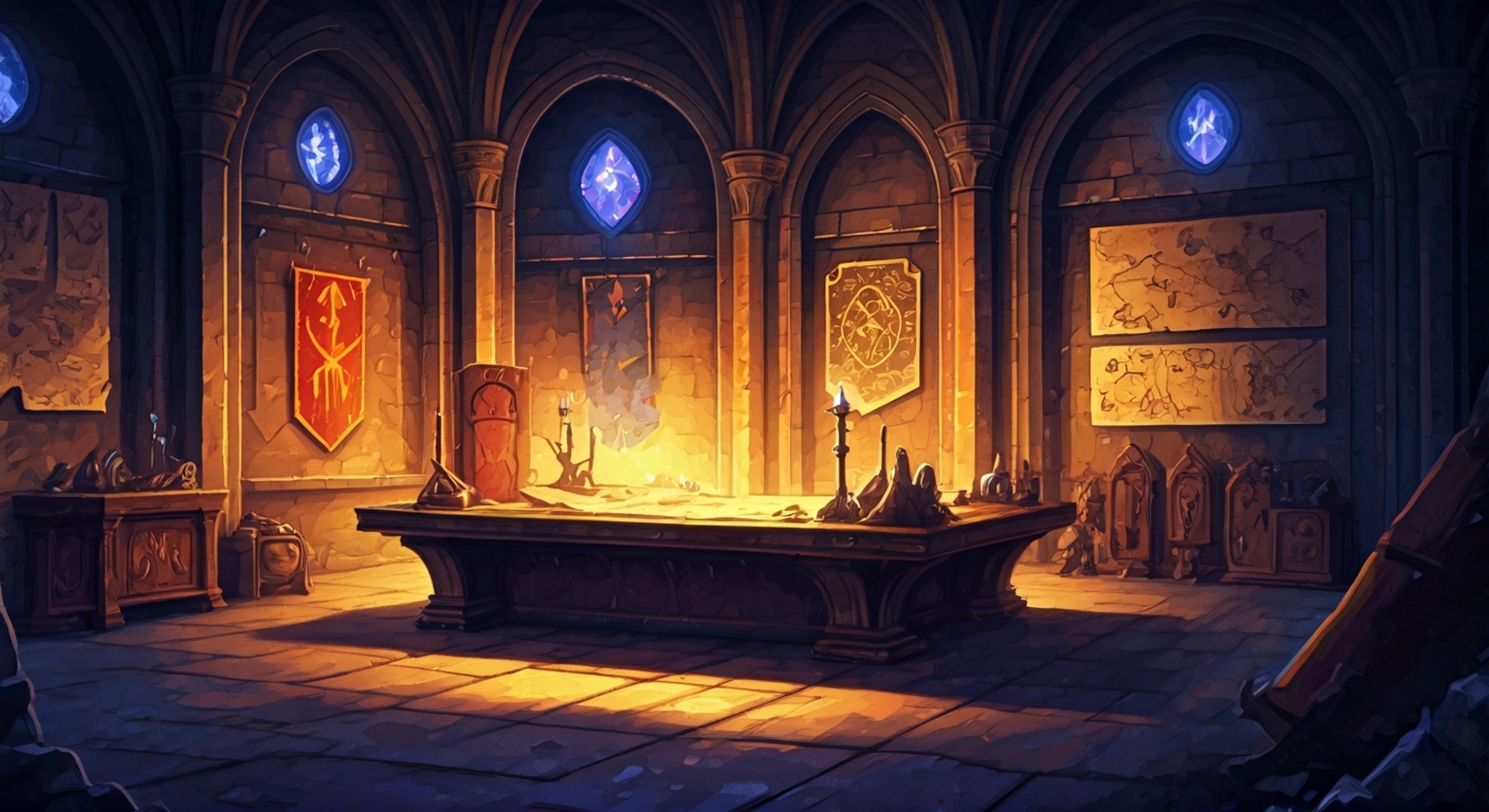 You find yourself advising the First Overlord as he plans a cunning assault on an enemy fortress. His glowing yellow eyes pierce through his helmet as he surveys maps and considers tactical options. Together you'll need to coordinate the different minion types' unique abilities to overcome the defenses.