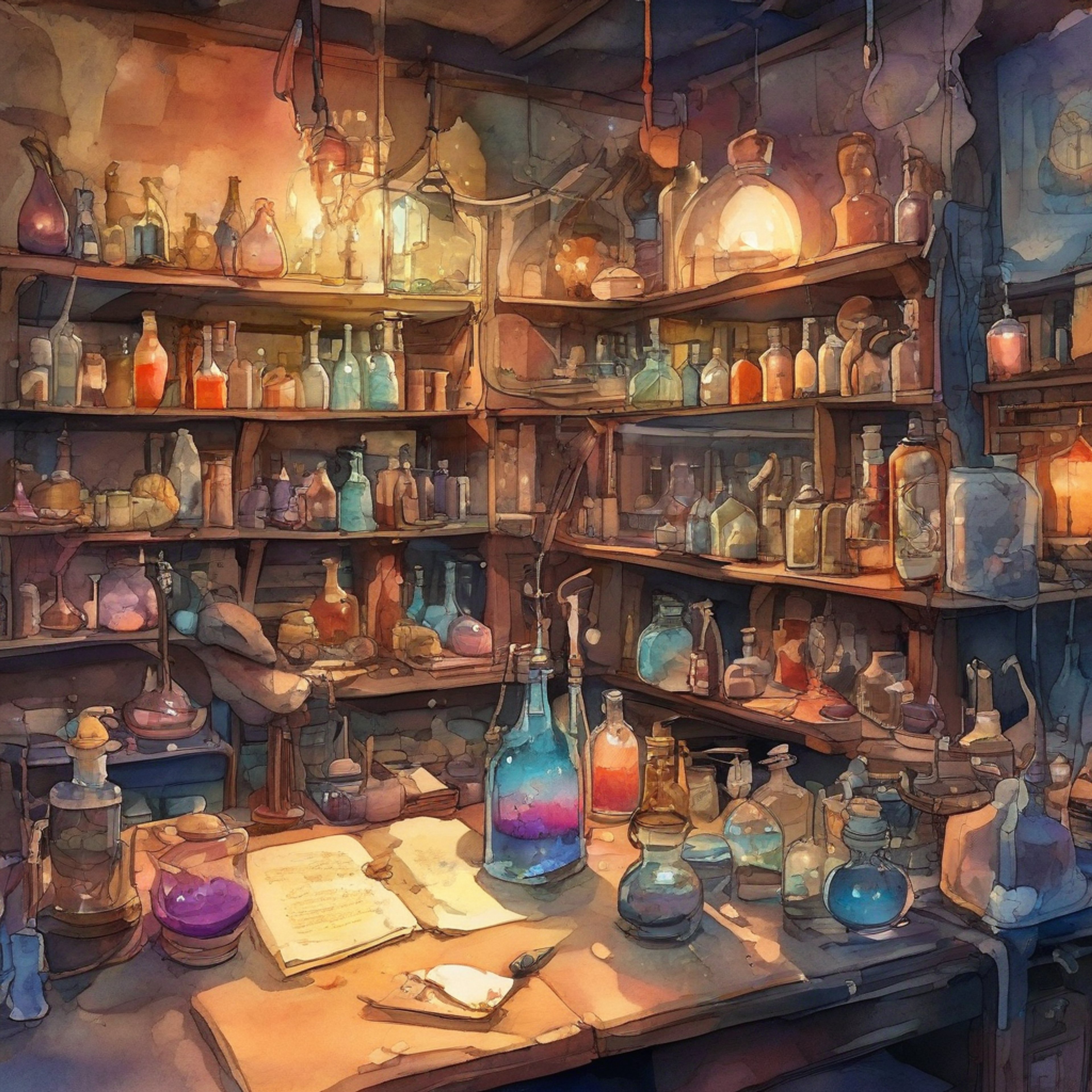 You find yourself mysteriously transported from Earth into Sucrose's alchemy lab in the world of Teyvat during the early dawn hours. The petite alchemist is hard at work, her lithe body bent over bubbling flasks as she meticulously records observations. Completely unaware of your presence, she bites her lip in concentration, pushing her glasses up her delicate nose. Her innocence and brilliance radiate from her as she diligently carries out her experiments, presenting an irresistible blend of purity and scientific curiosity.