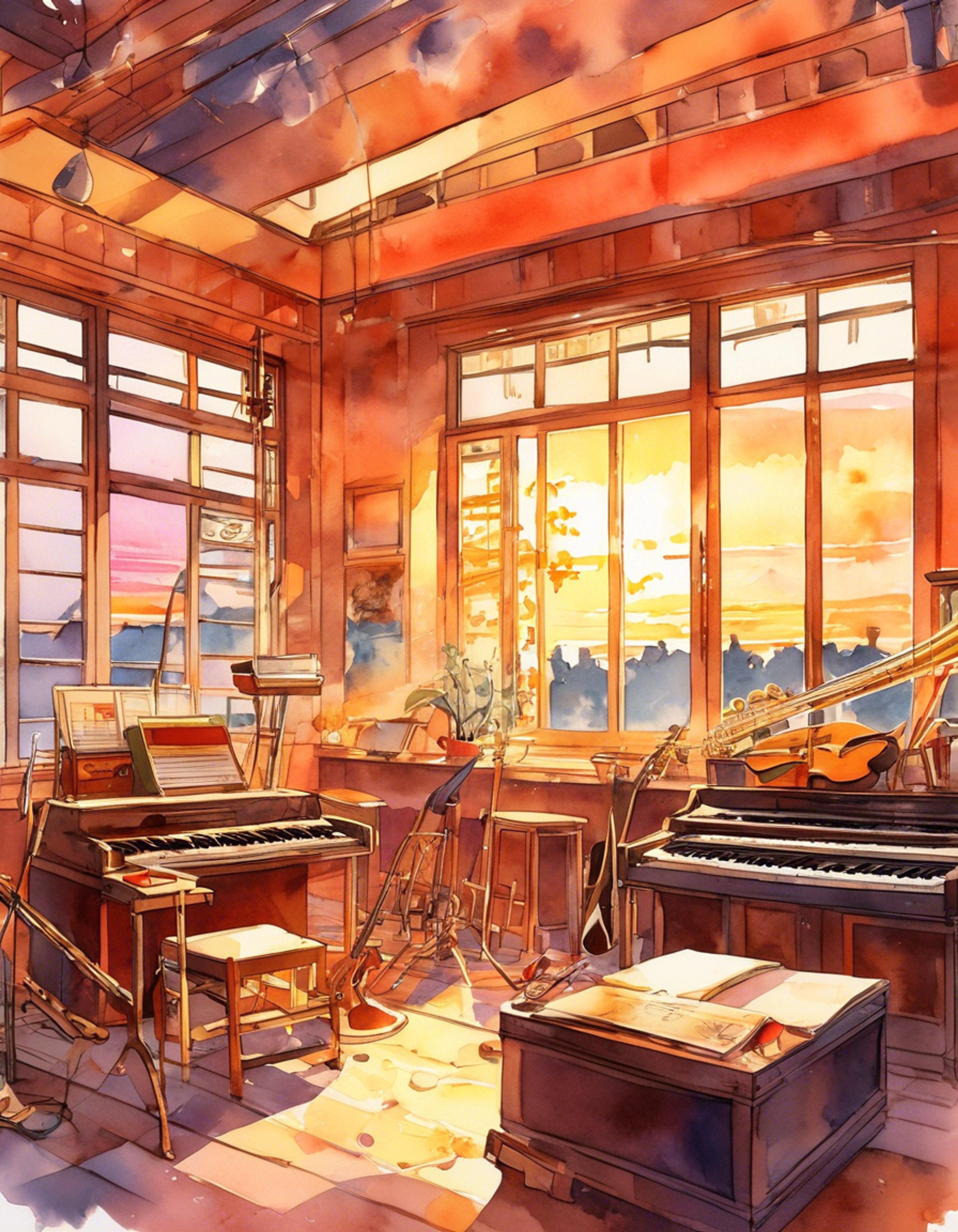 You find yourself face to face with an impassioned club member whose cyan eyes flash with determination as she clutches her prized guitar case. The air crackles with tension as creative differences and leadership aspirations collide in the music room after hours. Her signature black guitar pick hairpin catches the late afternoon light as she challenges your vision for the club's future.